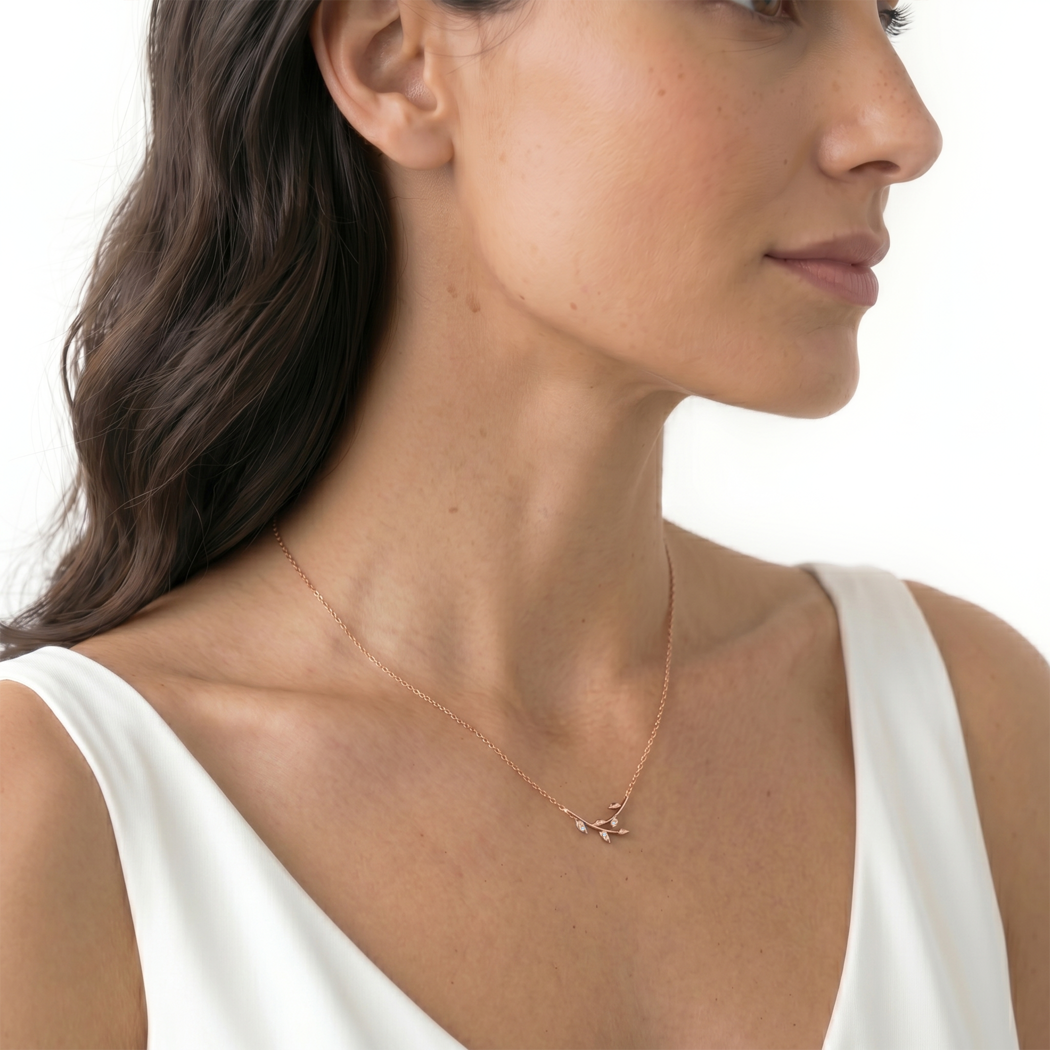 SAVICKI necklace: rose gold, diamonds - 3