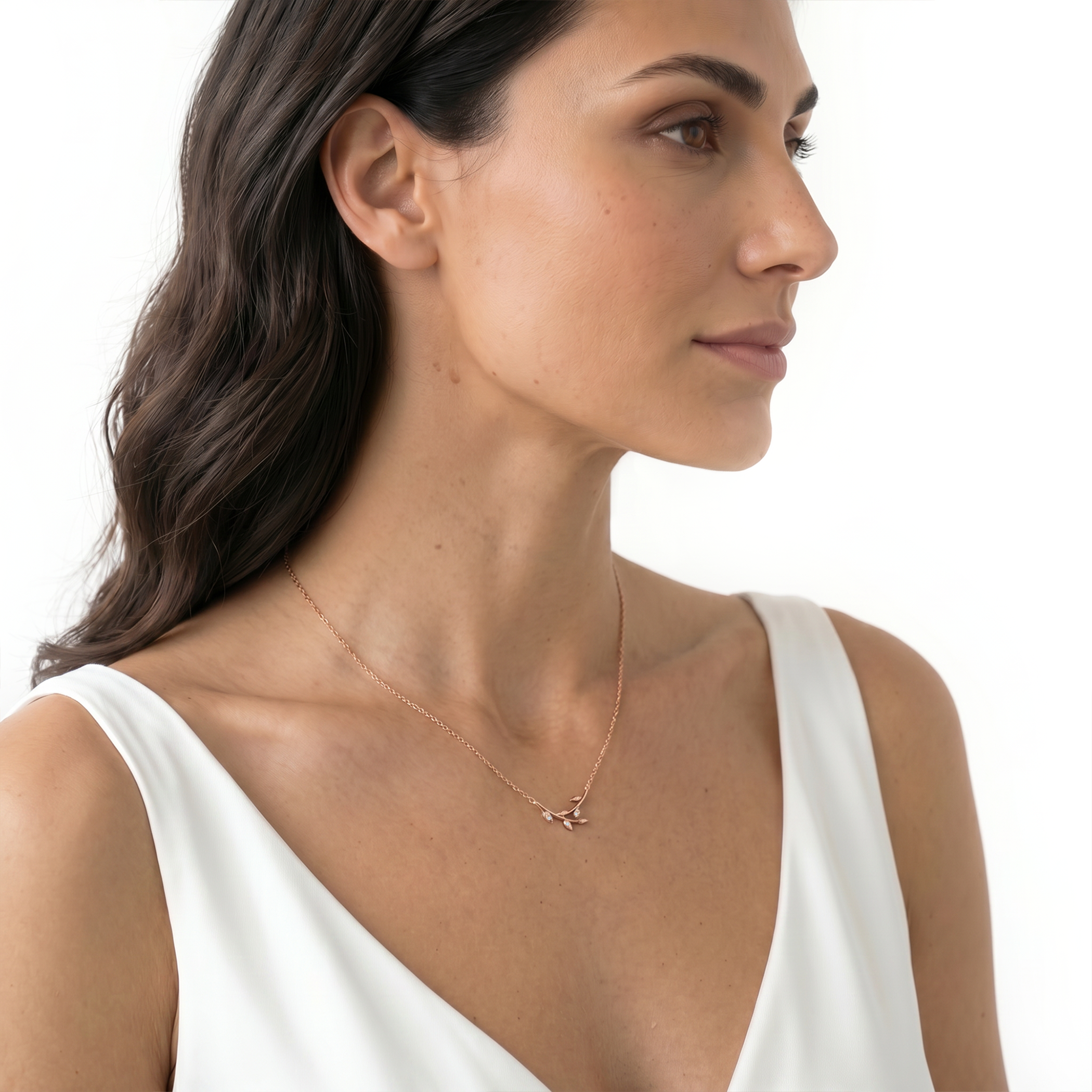 SAVICKI necklace: rose gold, diamonds - 5