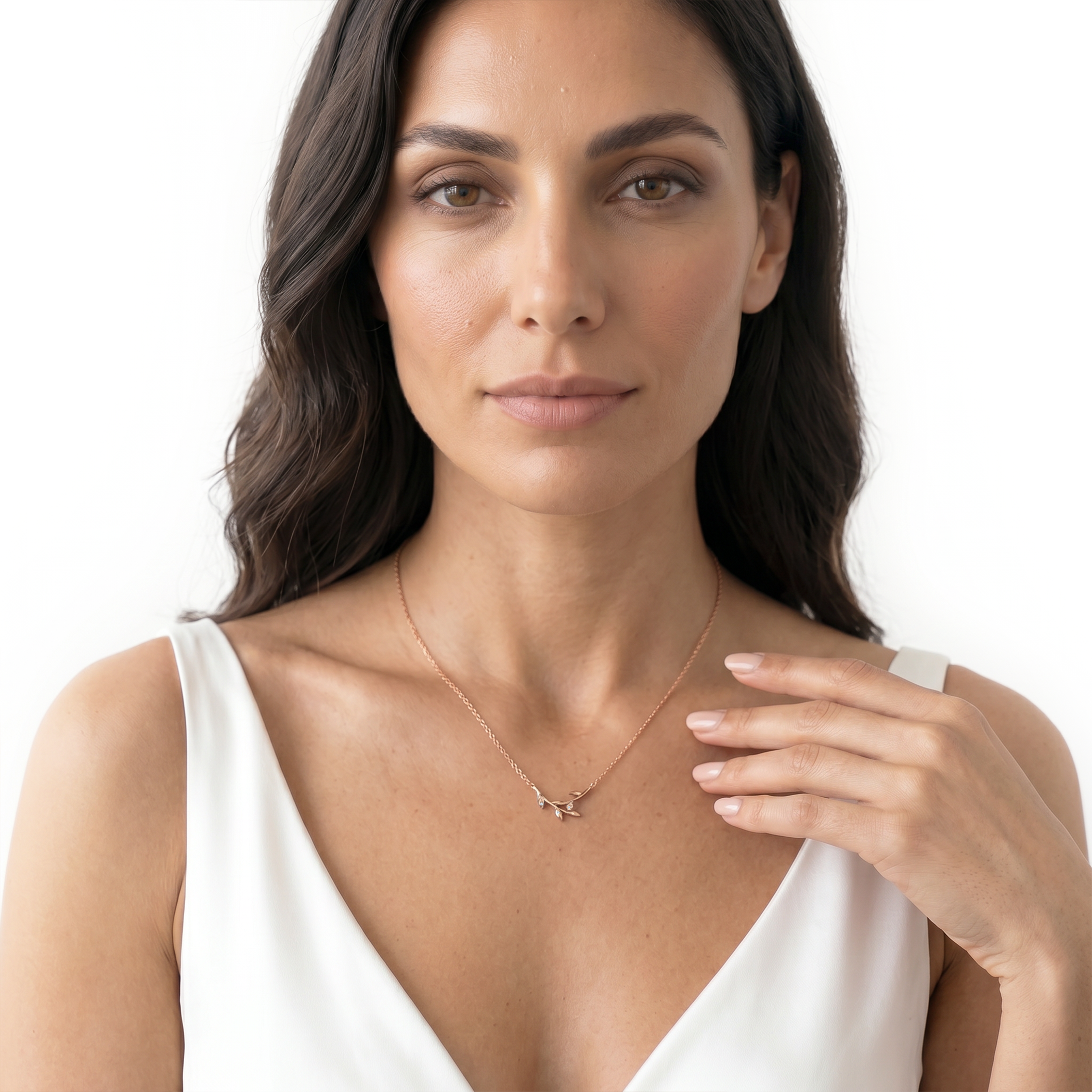 SAVICKI necklace: rose gold, diamonds - 6