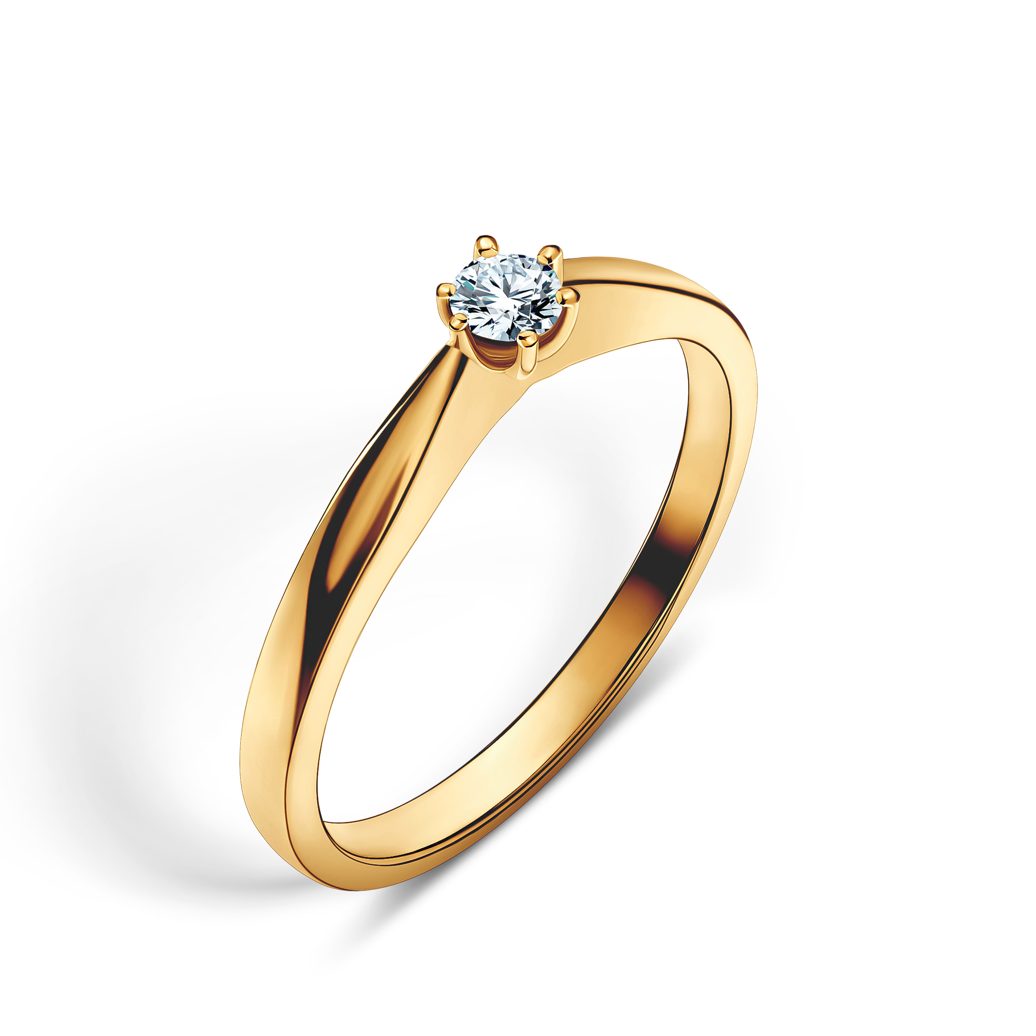 Pierścionek zaręczynowy SAVICKI: złoty, diament