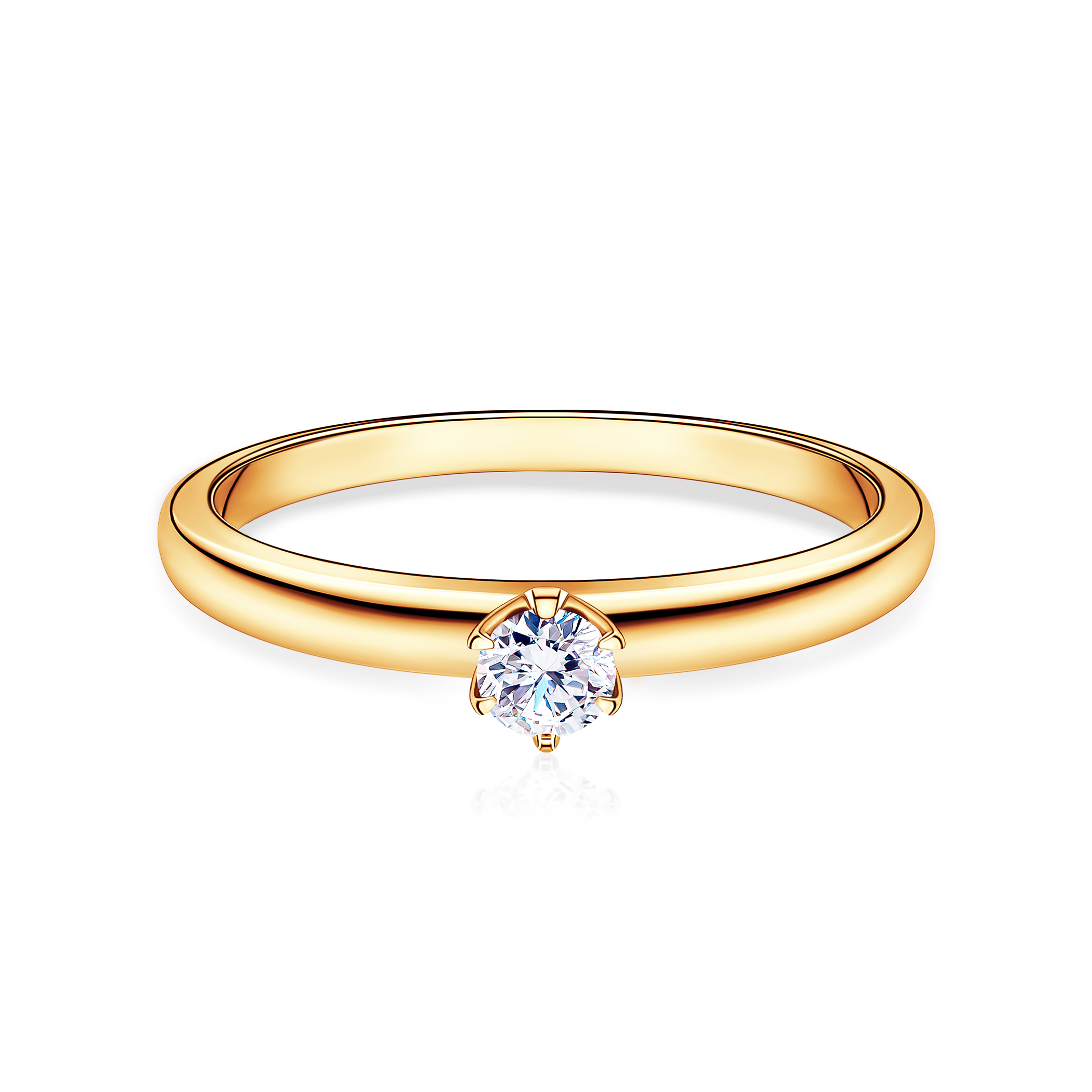 Pierścionek zaręczynowy SAVICKI: złoty, diament