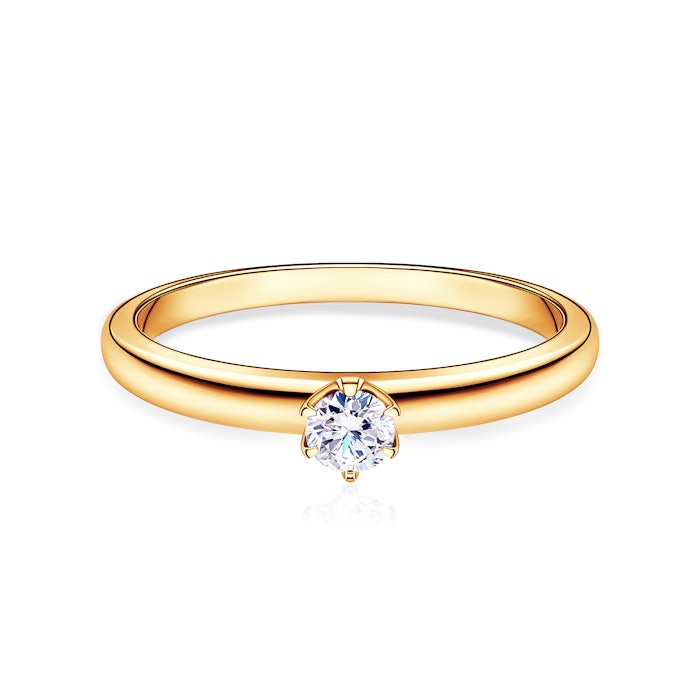 Pierścionek zaręczynowy SAVICKI: złoty, diament