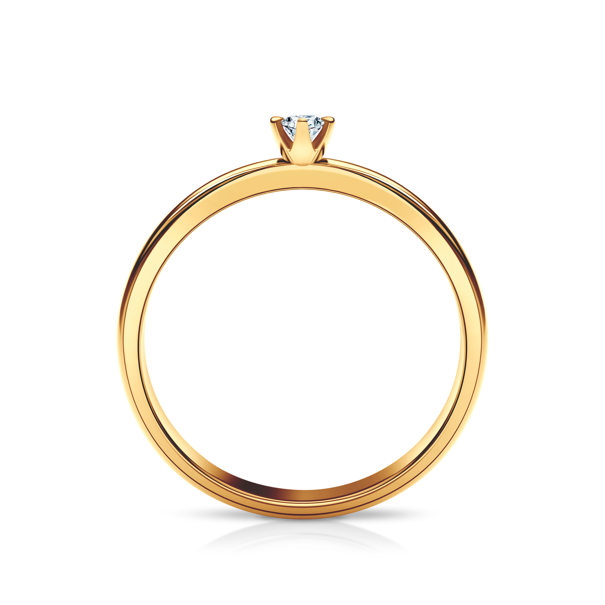 Verlobungsring The Journey: zweifarbiges Gold, Diamant