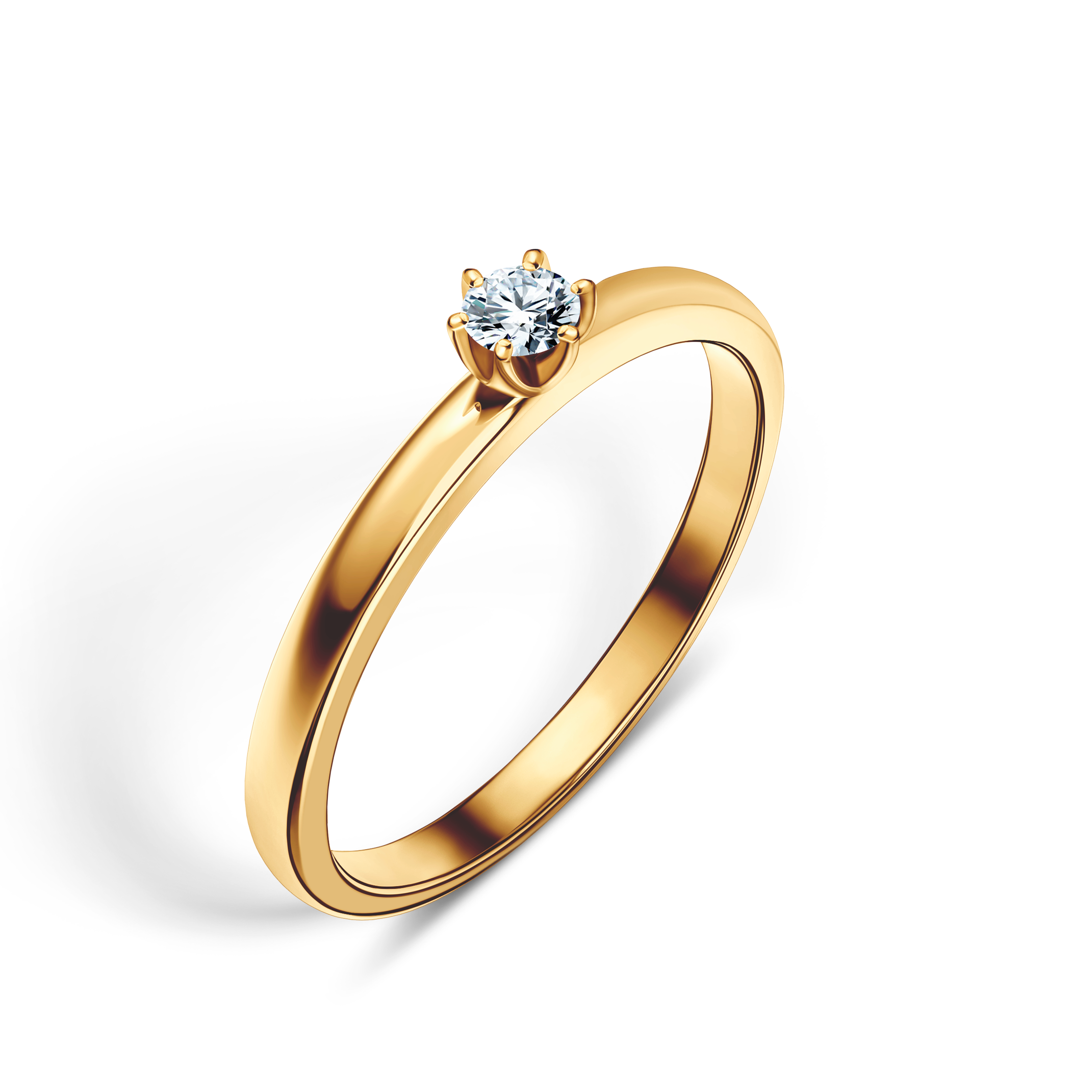 Verlobungsring The Journey: zweifarbiges Gold, Diamant