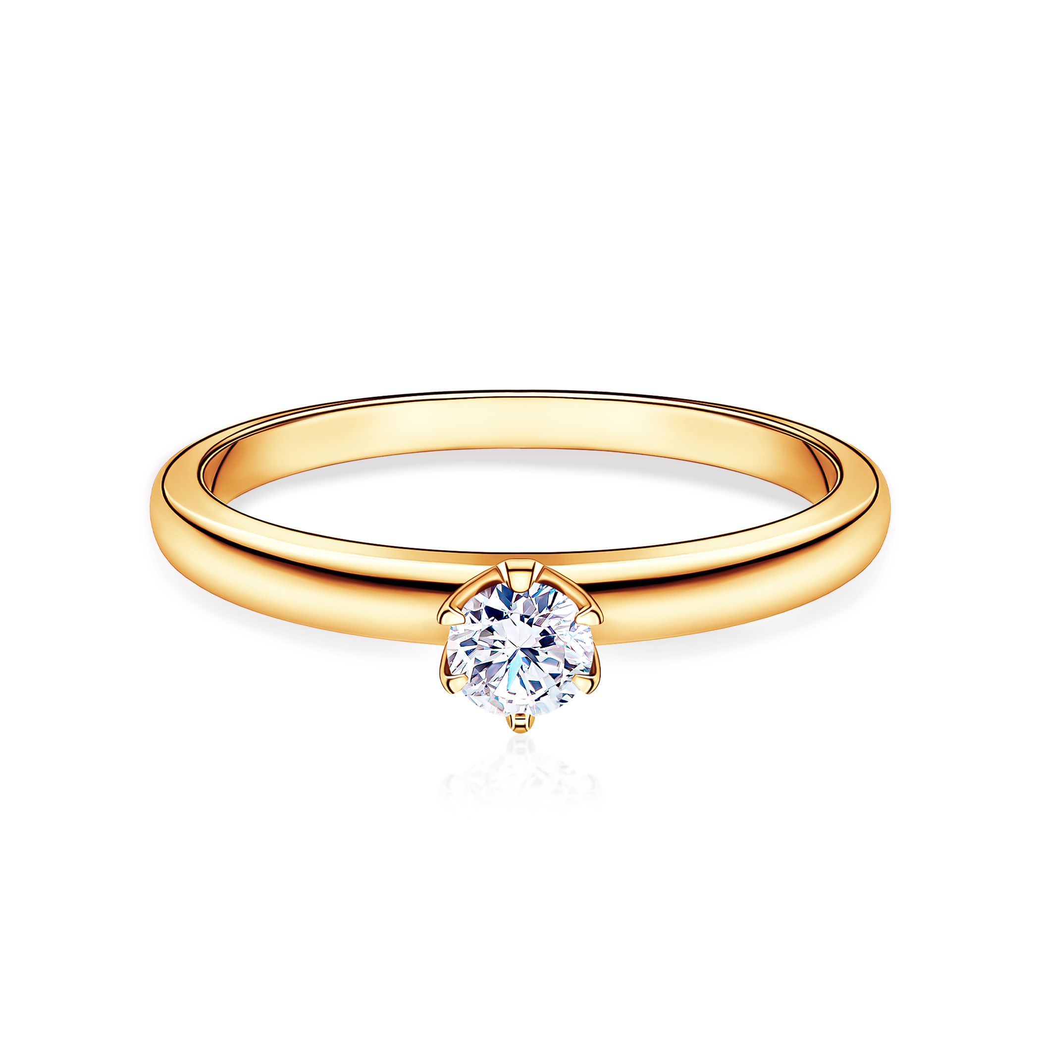 Zásnubný prsteň SAVICKI: žlté zlato, diamant