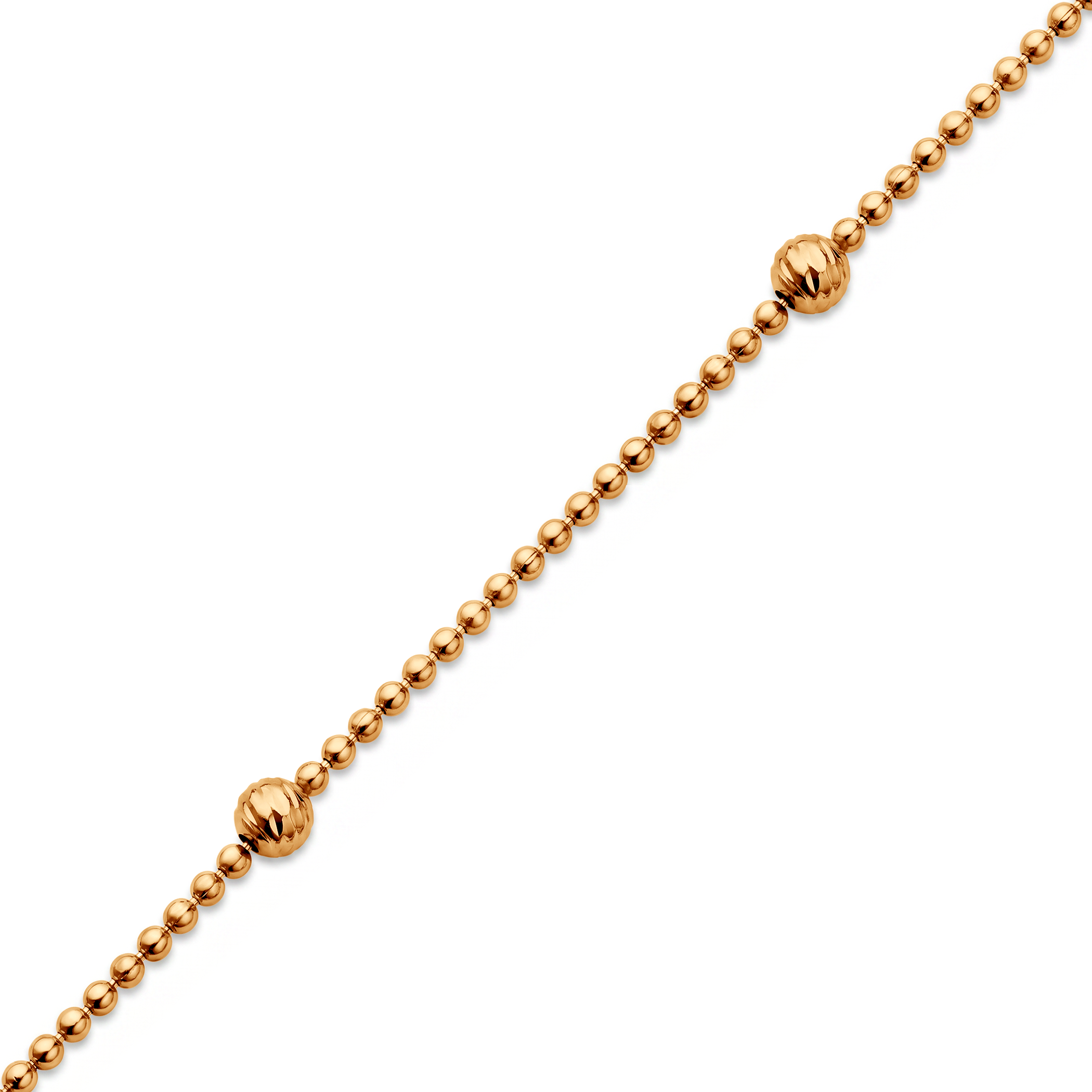 Bransoletka na nogę diamentowane kulki złota 22+3cm - 4