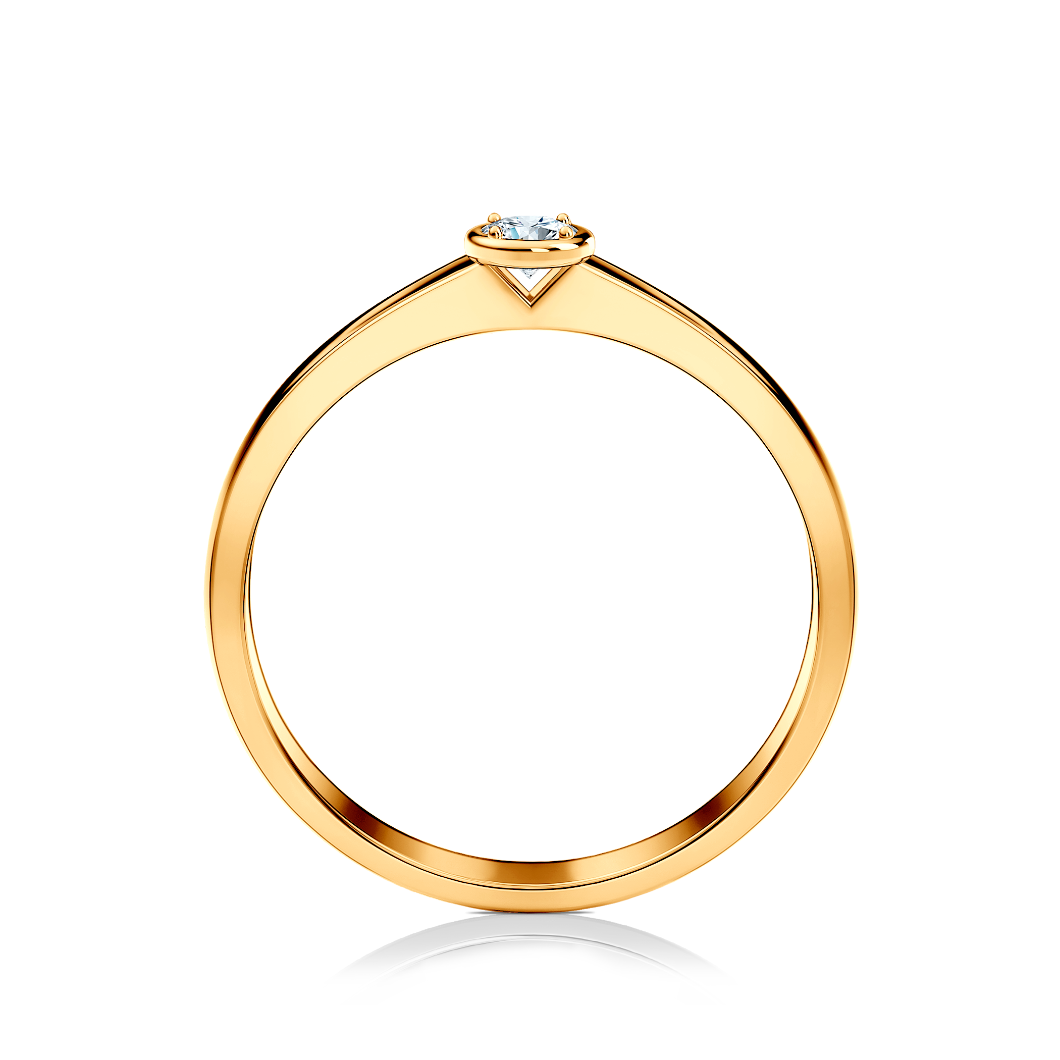 Pierścionek zaręczynowy SAVICKI: złoty, diament