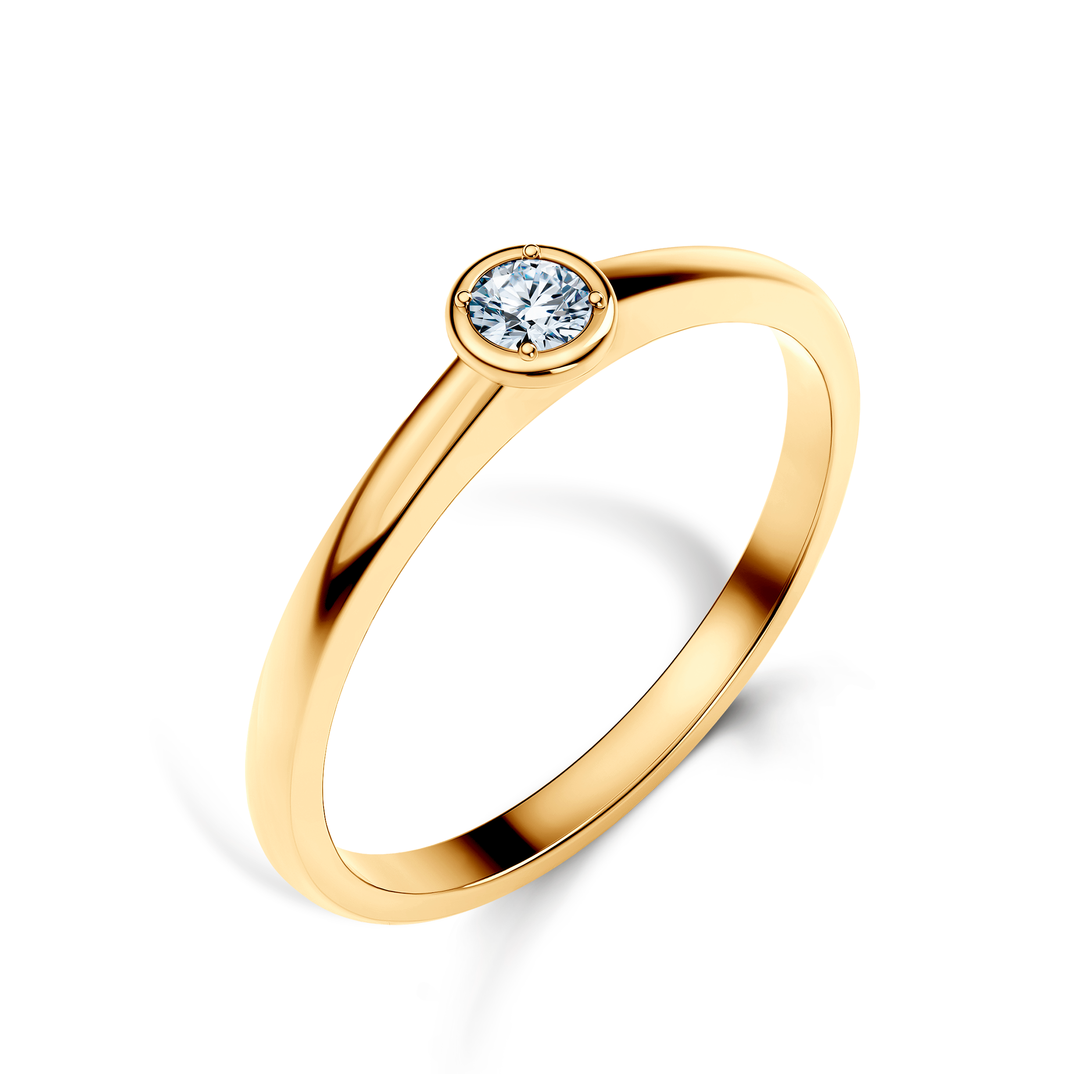 Pierścionek zaręczynowy SAVICKI: złoty, diament