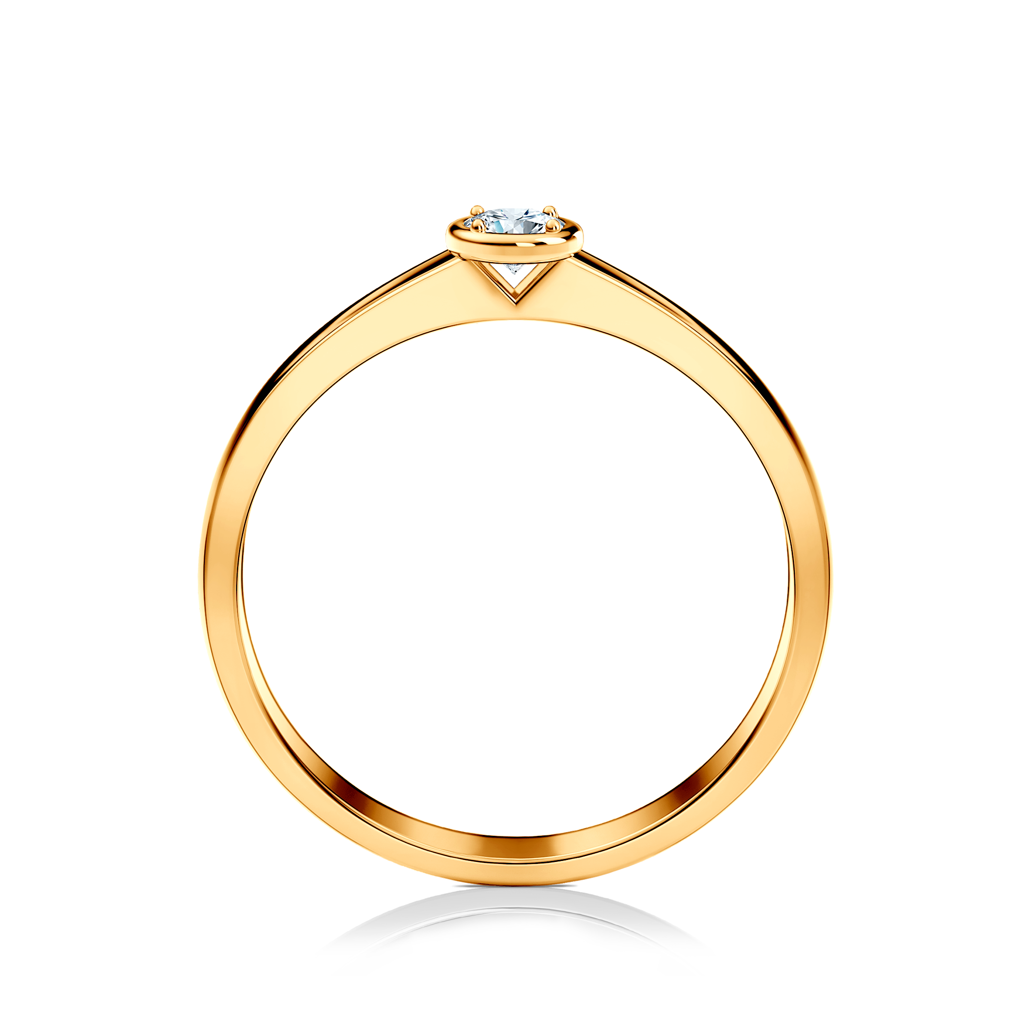 Pierścionek zaręczynowy SAVICKI: złoty, diament