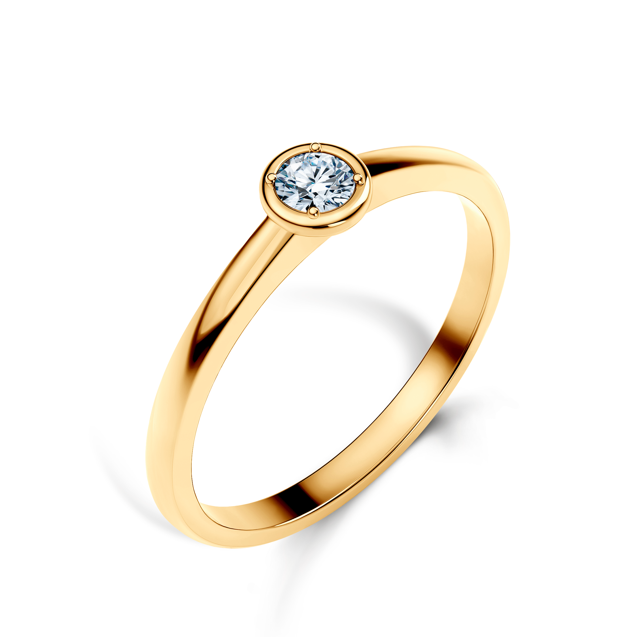 Pierścionek zaręczynowy SAVICKI: złoty, diament