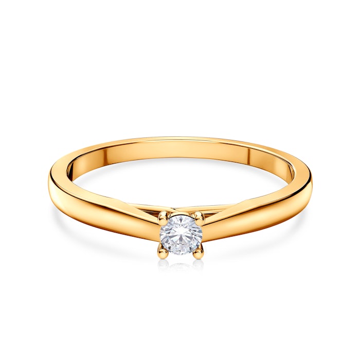 Pierścionek zaręczynowy SAVICKI: złoty, diament