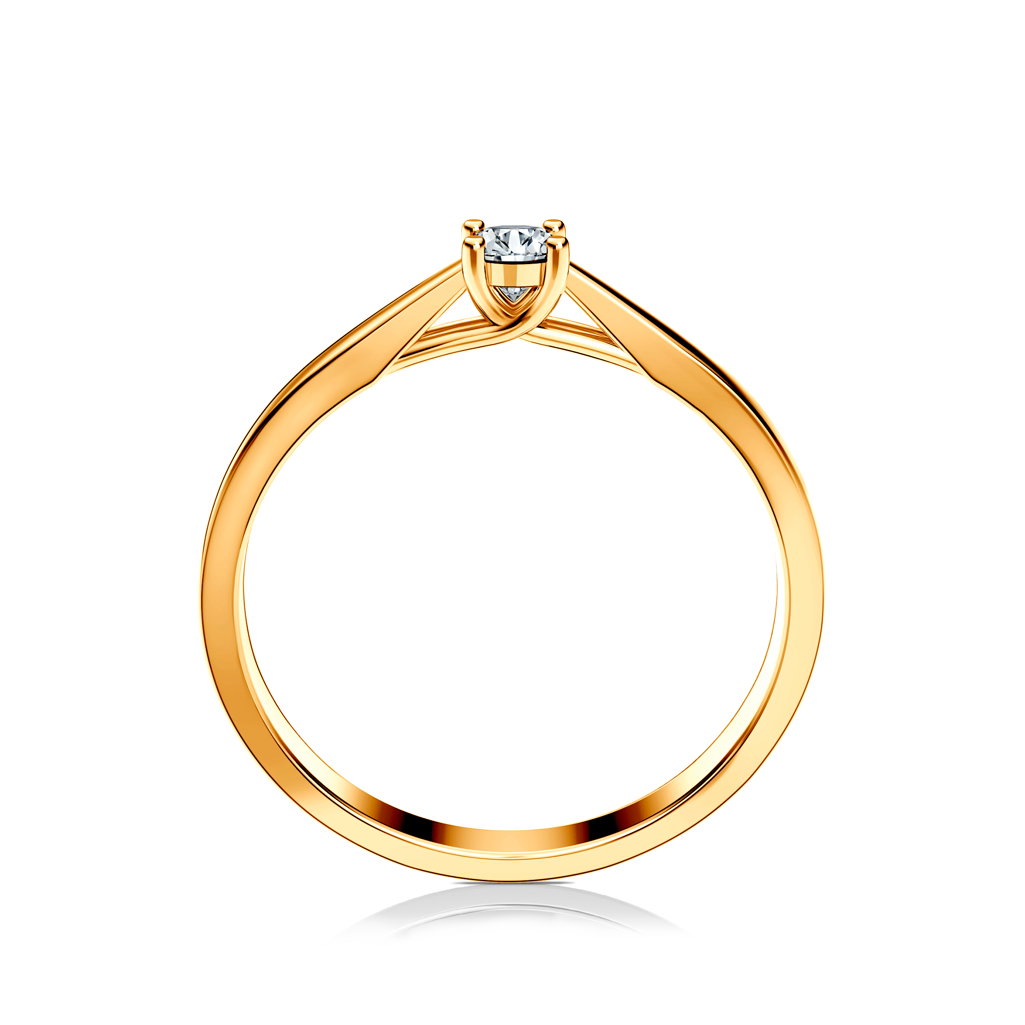 Pierścionek zaręczynowy SAVICKI: złoty, diament