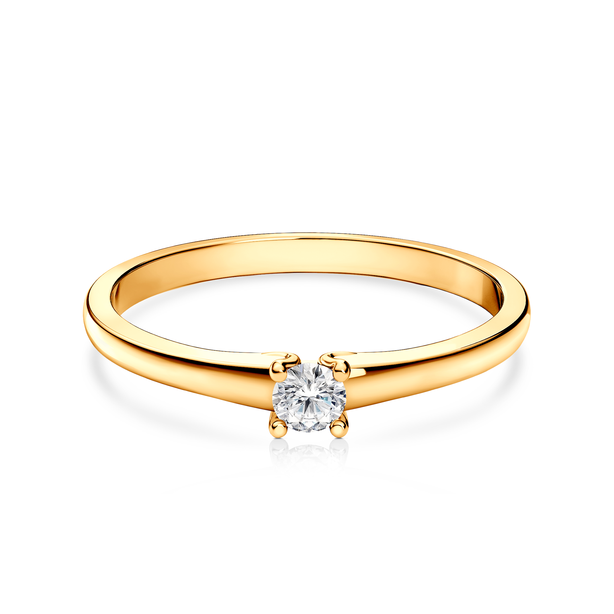 Pierścionek zaręczynowy SAVICKI: złoty, diament