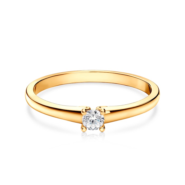 Pierścionek zaręczynowy SAVICKI: złoty, diament