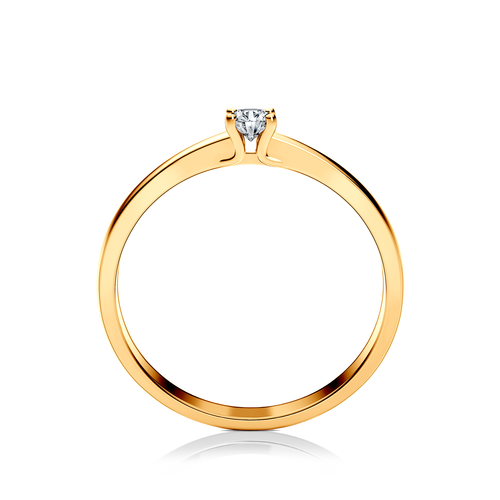 Pierścionek zaręczynowy SAVICKI: złoty, diament