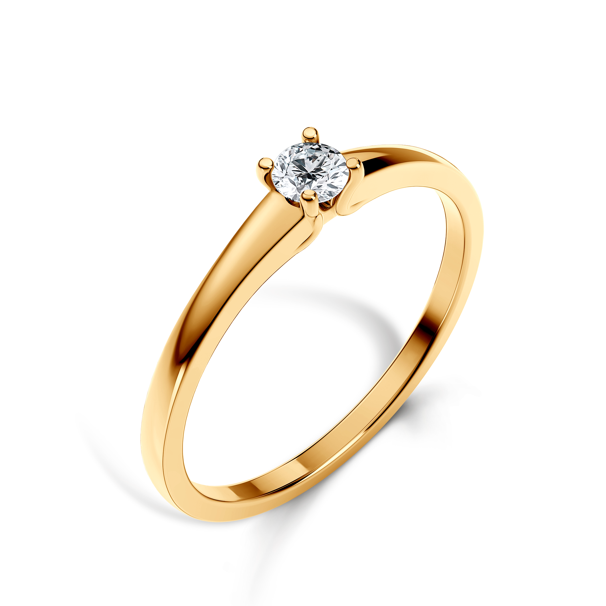 Pierścionek zaręczynowy SAVICKI: złoty, diament