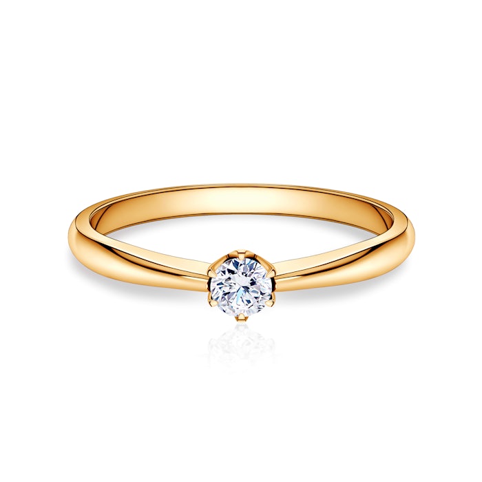 Pierścionek zaręczynowy SAVICKI: złoty, diament