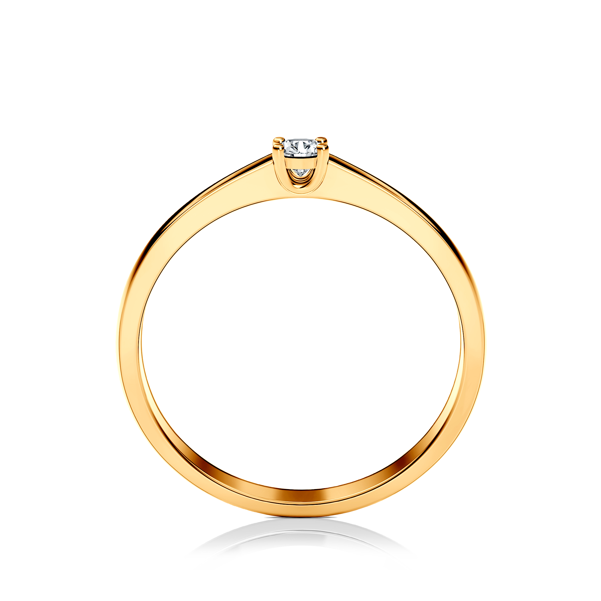 Pierścionek zaręczynowy SAVICKI: złoty, diament