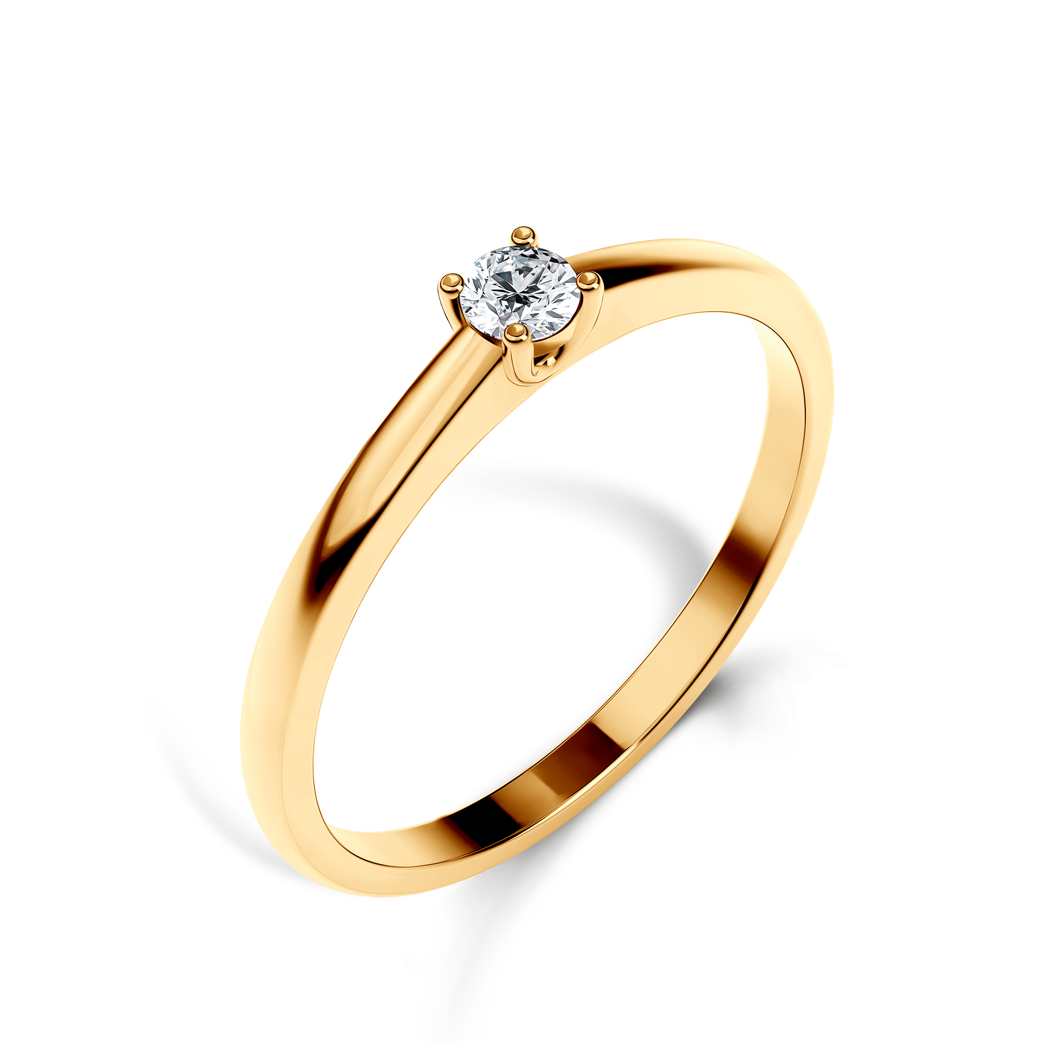 Pierścionek zaręczynowy SAVICKI: złoty, diament