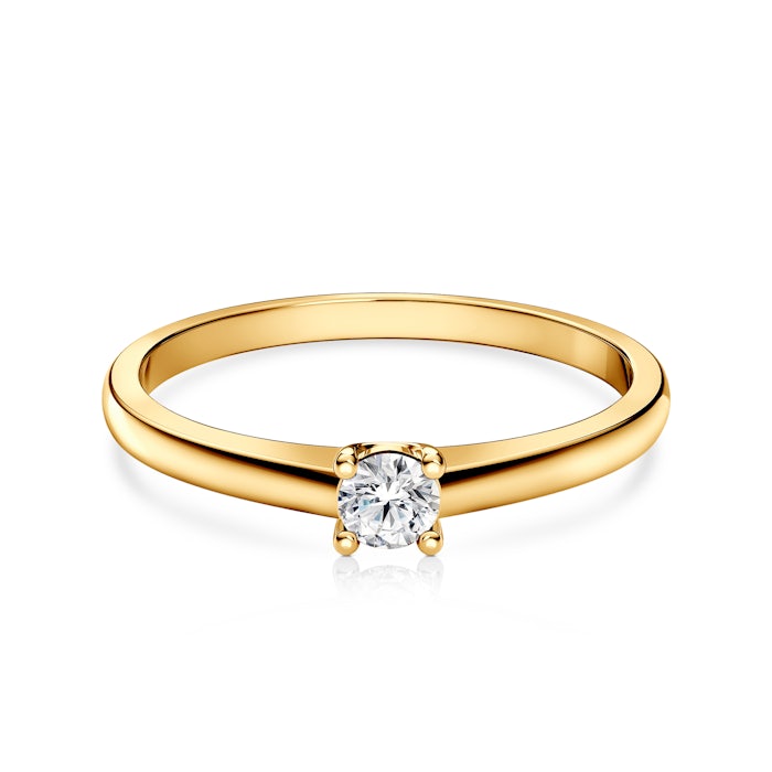 Zásnubný prsteň SAVICKI: žlté zlato, diamant
