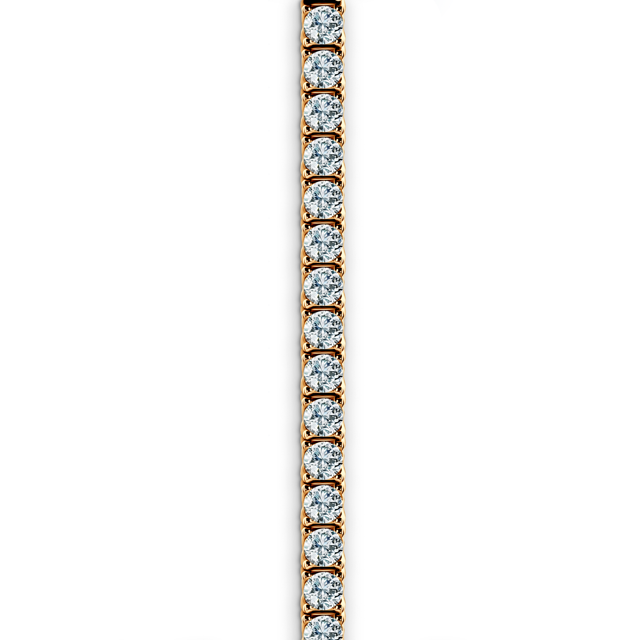 Bransoletka tenisowa srebrna pozłacana z cyrkoniami 2,1mm 18cm