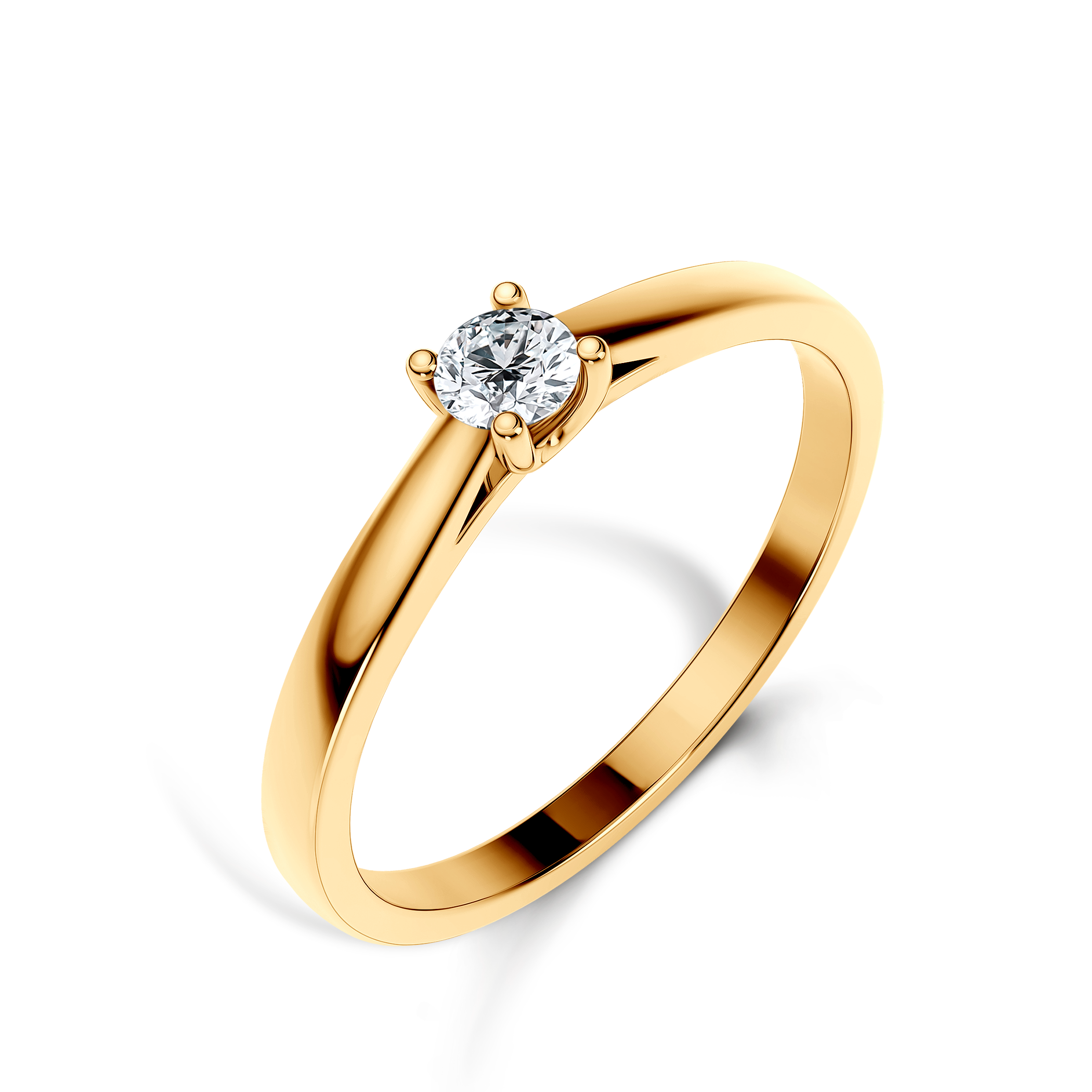 Pierścionek zaręczynowy SAVICKI: złoty, diament