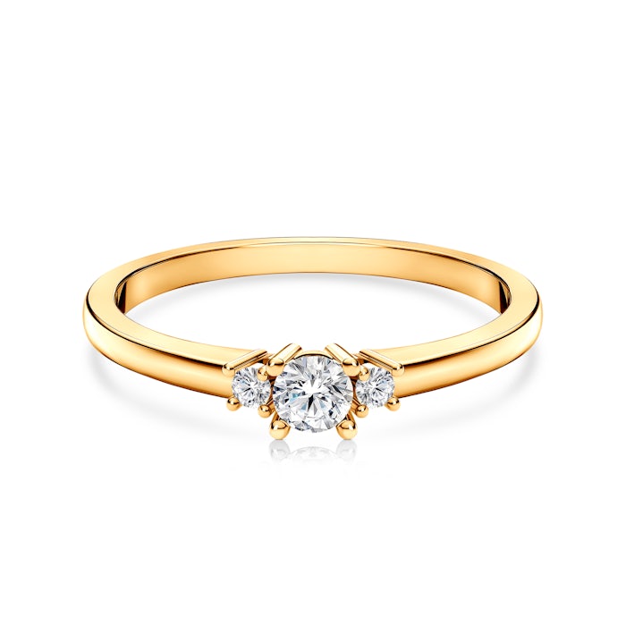 Zásnubný prsteň SAVICKI: žlté zlato, diamant