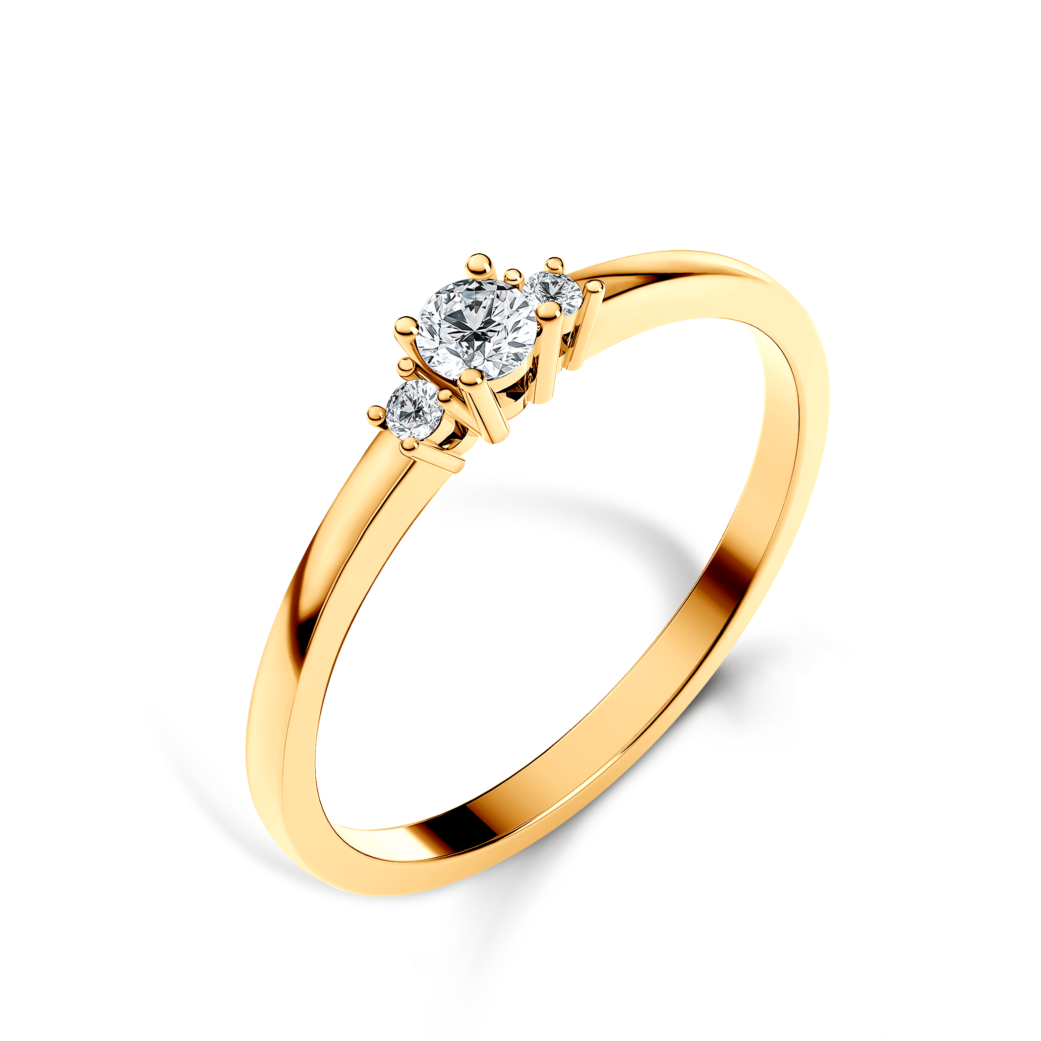 Pierścionek zaręczynowy SAVICKI: złoty, diament