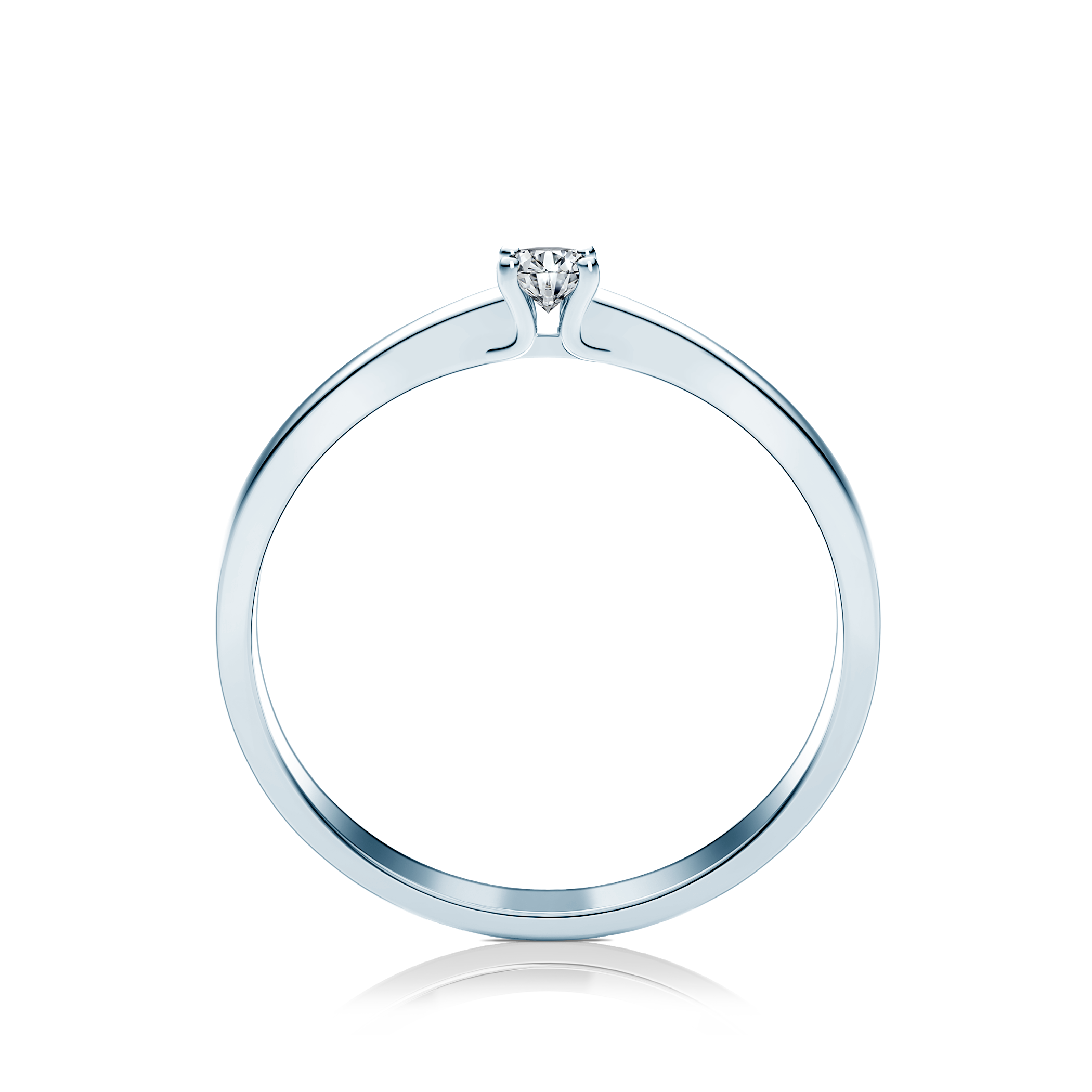 Pierścionek zaręczynowy SAVICKI: białe złoto, diament