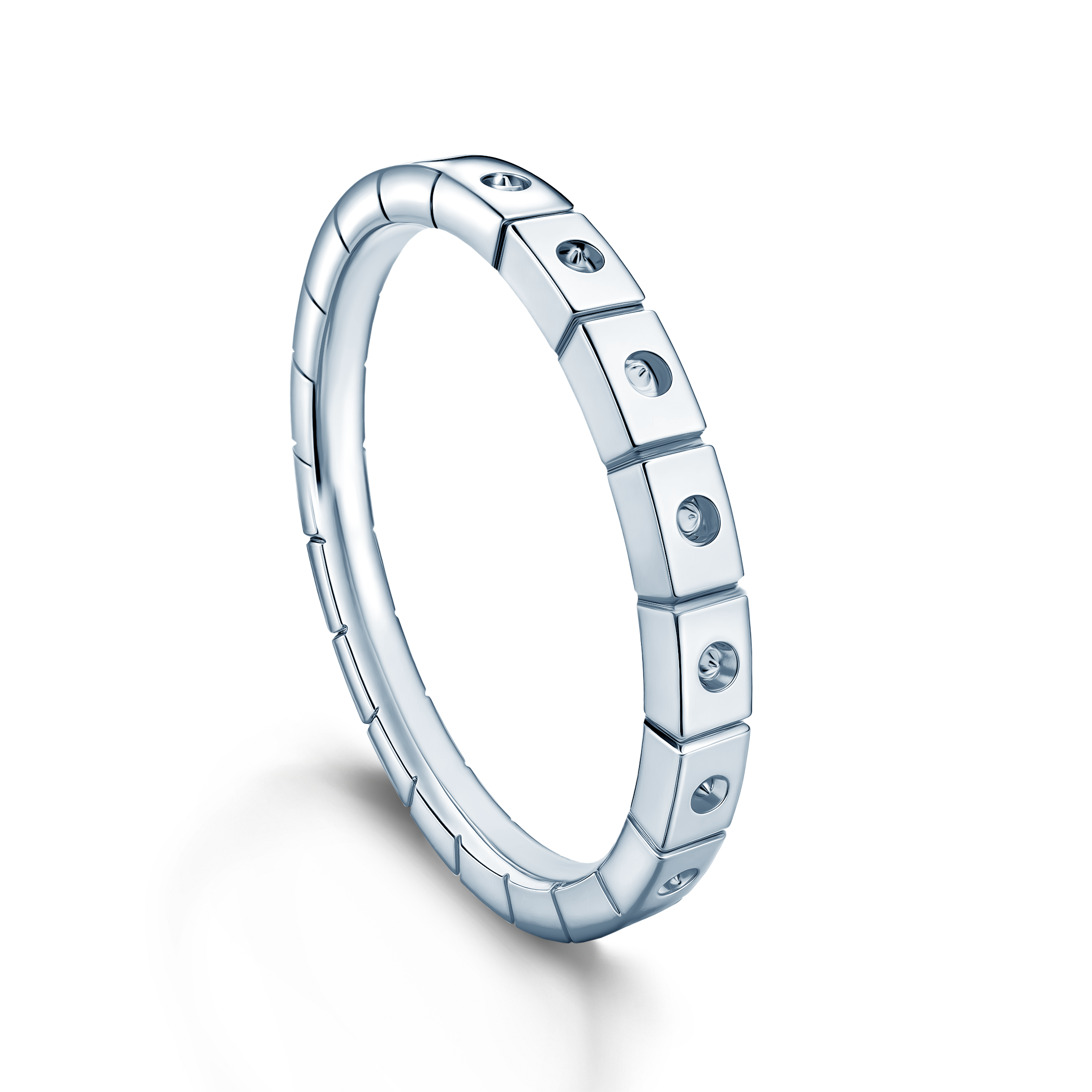 Pierścionek Symphony: białe złoto, z diamentami - 6