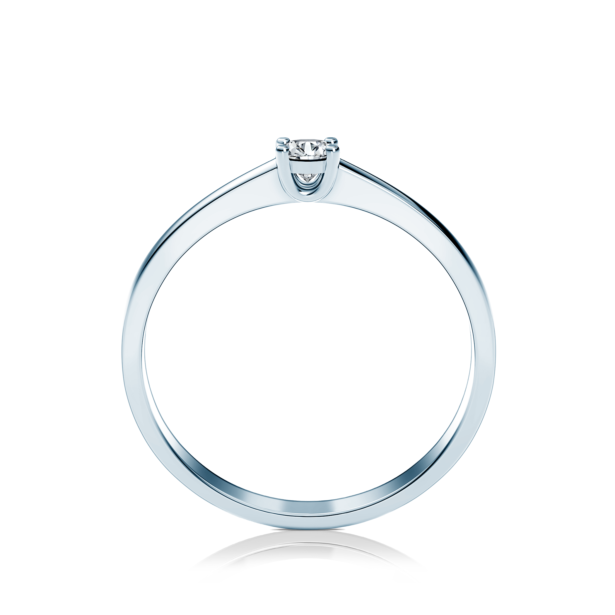 Pierścionek zaręczynowy SAVICKI: białe złoto, diament