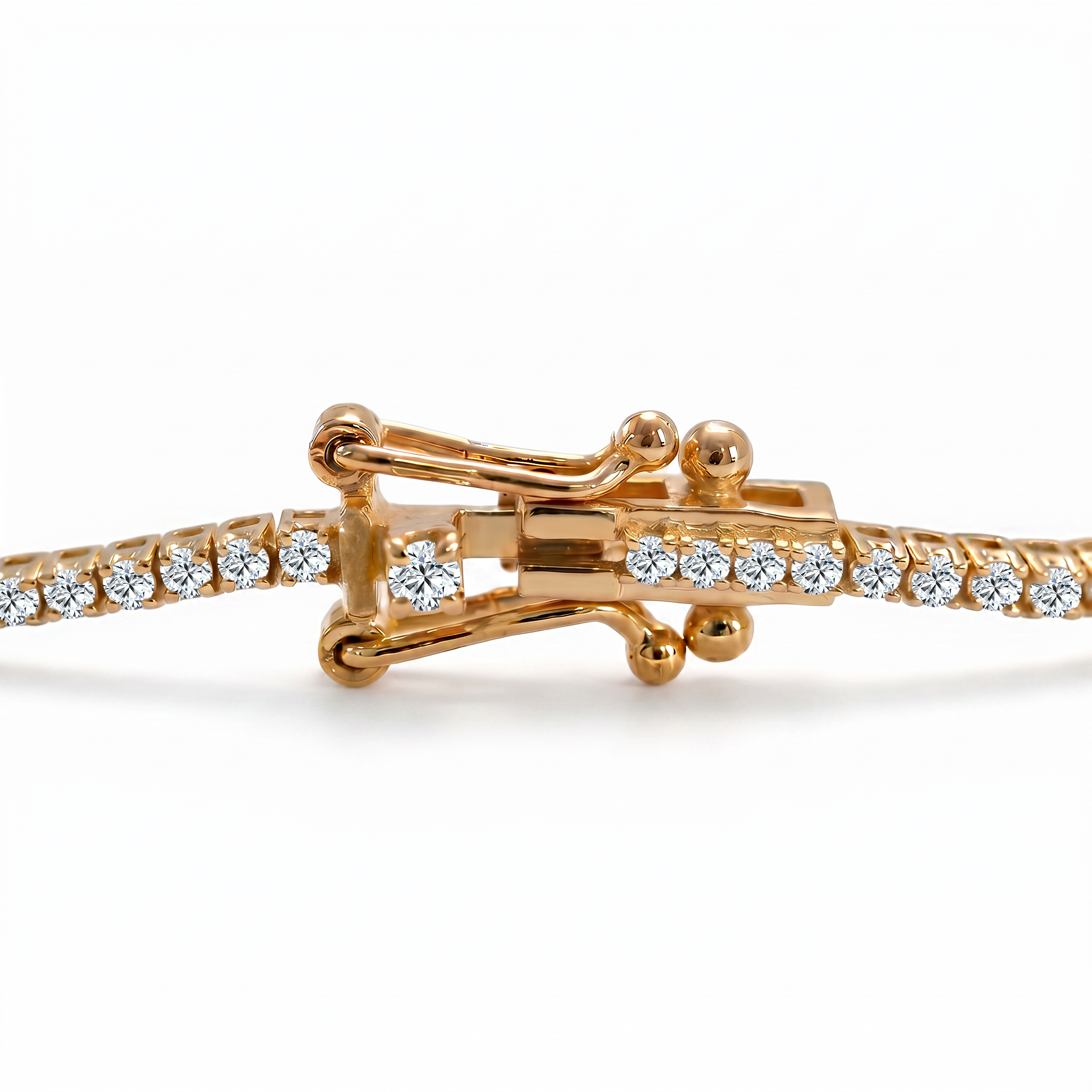 Bransoletka tenisowa 2,4mm: złoto, diamenty laboratoryjne - 5