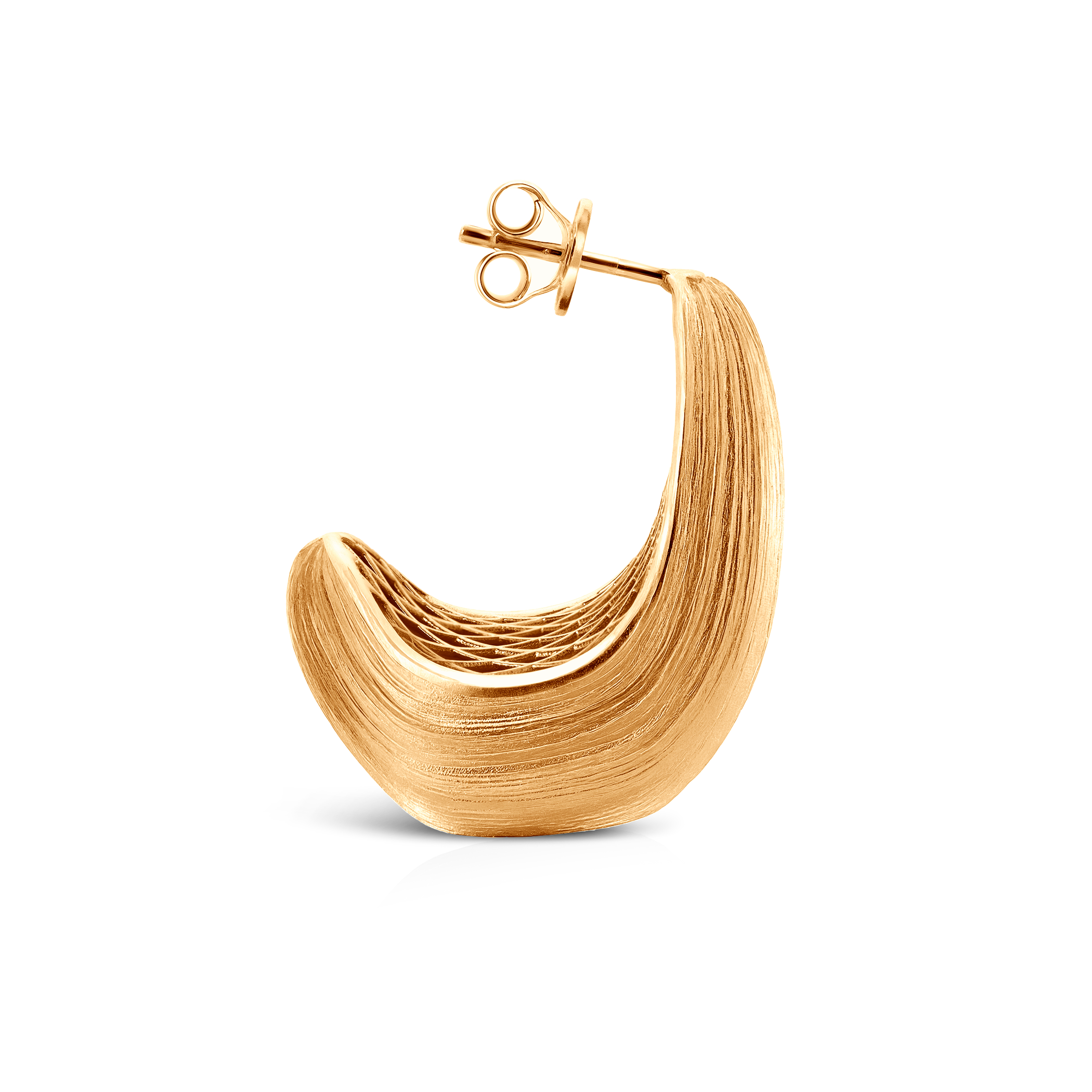 Earrings silver Luneé gold plated - 6