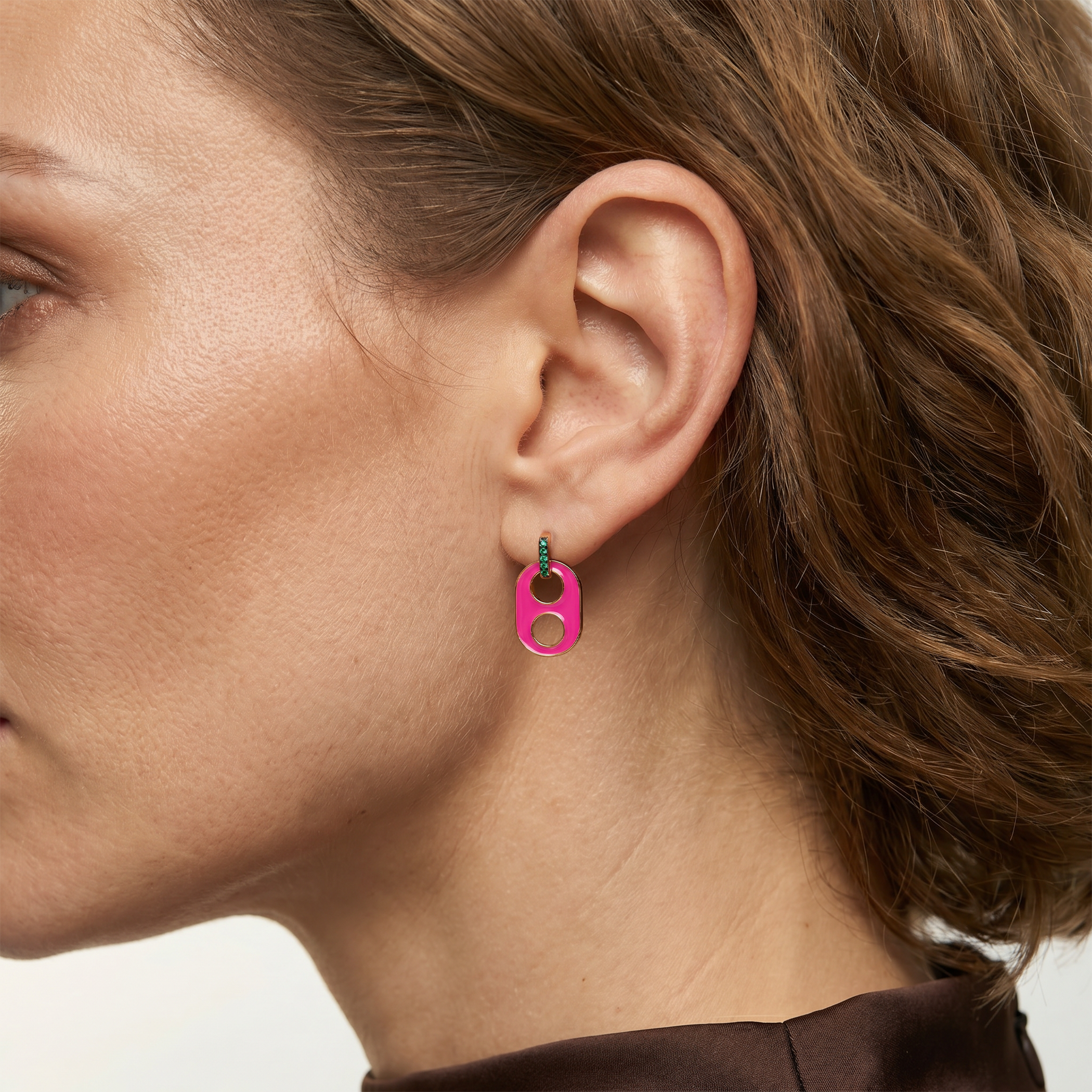 Earrings silver Prismé gold plated - 3