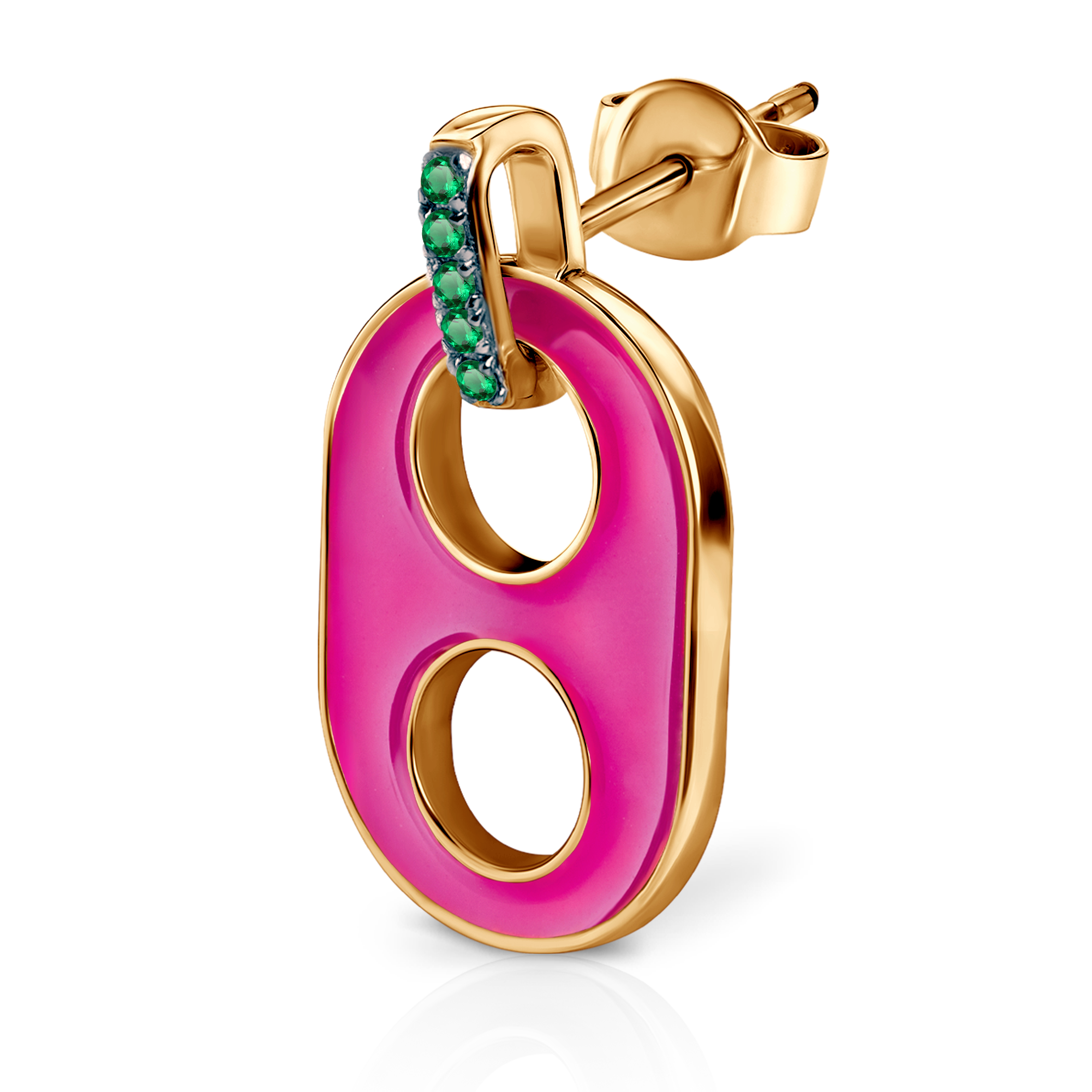 Earrings silver Prismé gold plated - 6