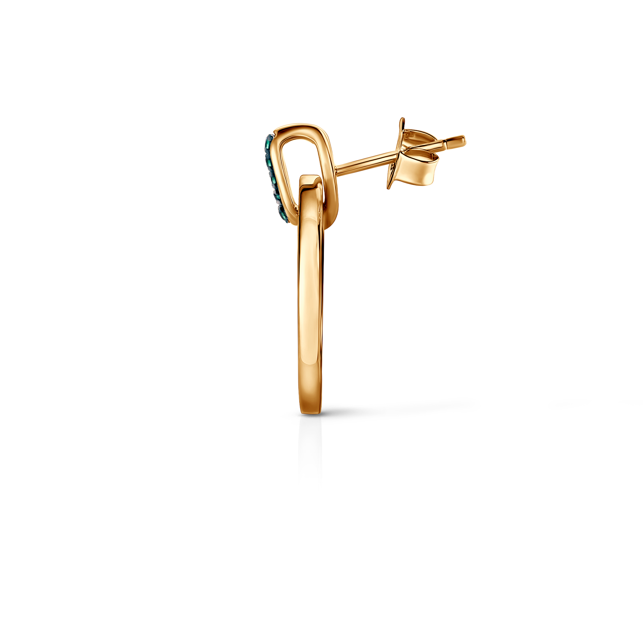 Earrings silver Prismé gold plated