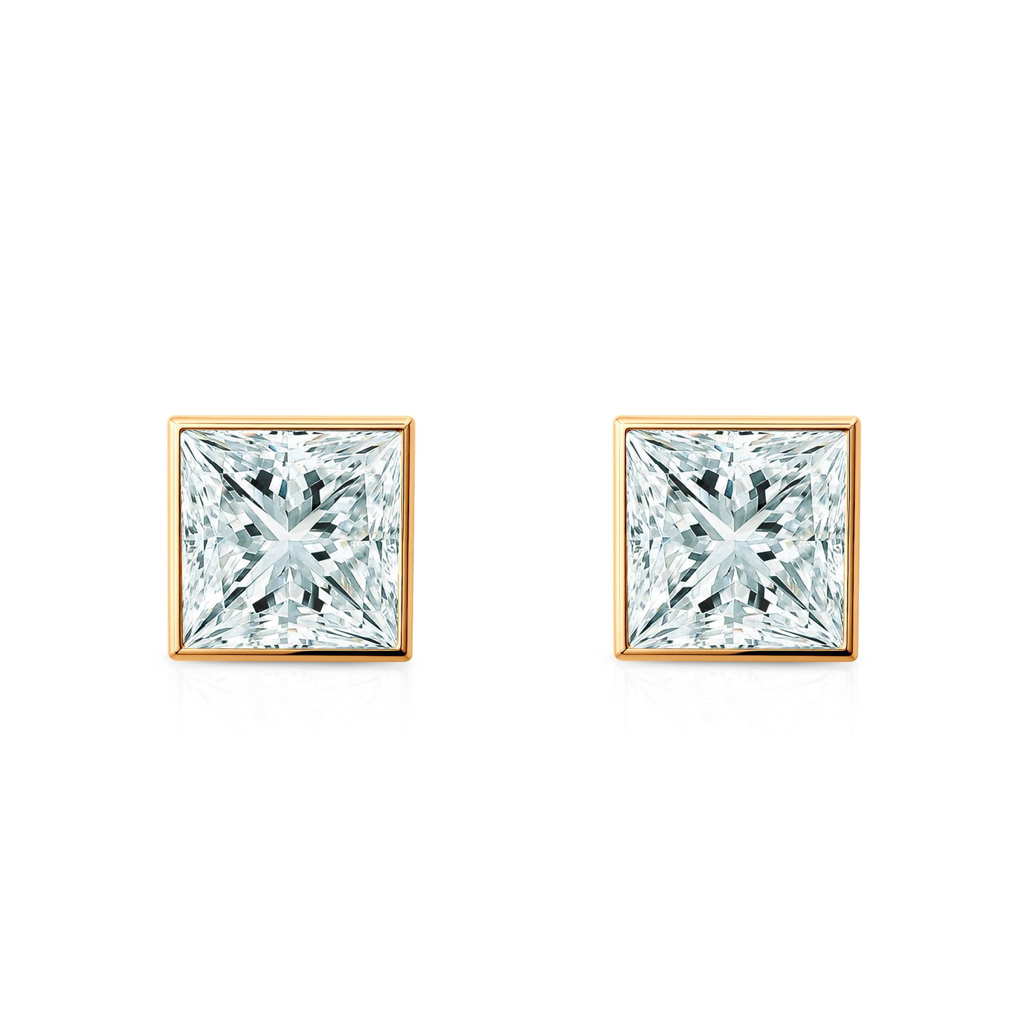 Náušnice Pure: žluté zlato, diamanty