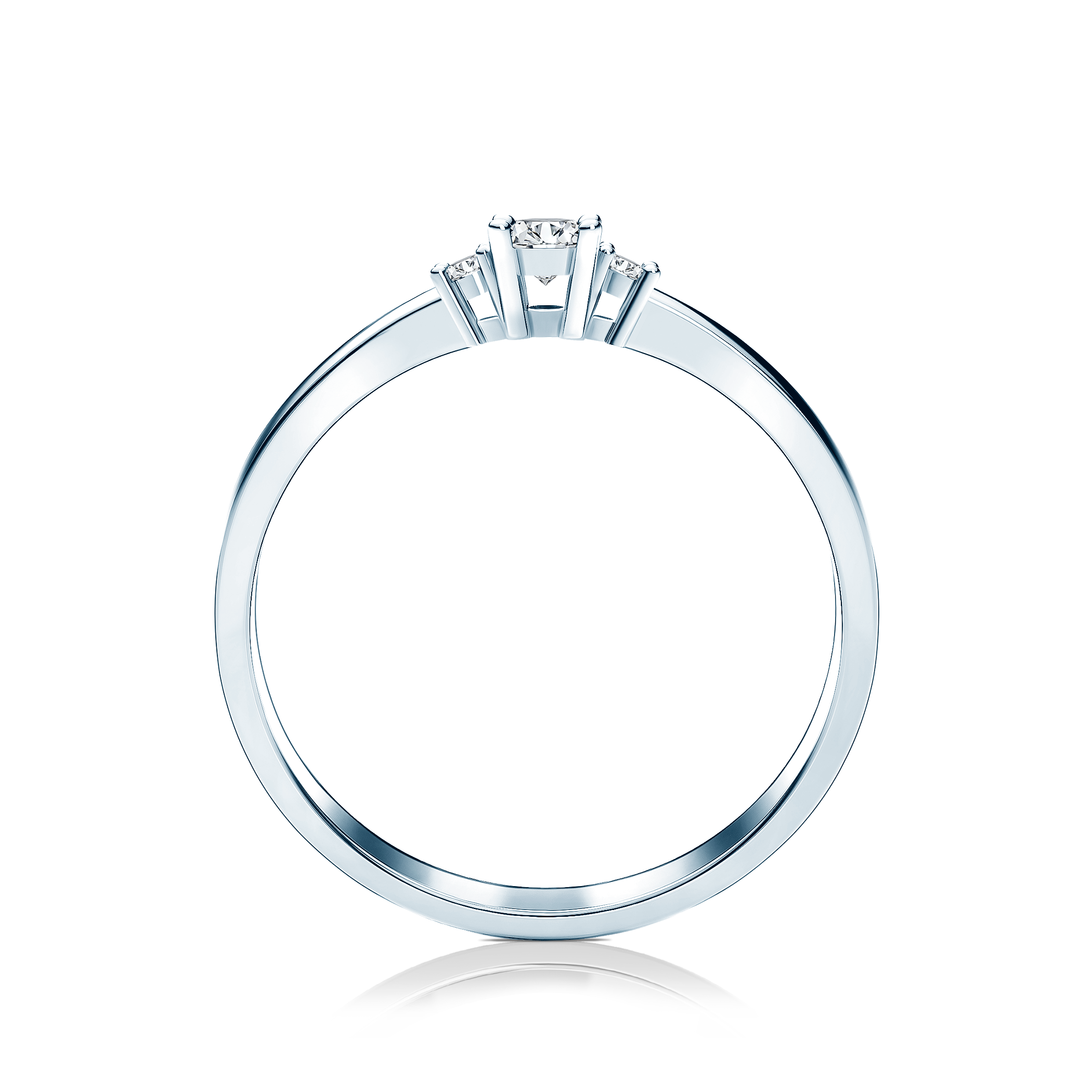 Pierścionek zaręczynowy SAVICKI: białe złoto, diament