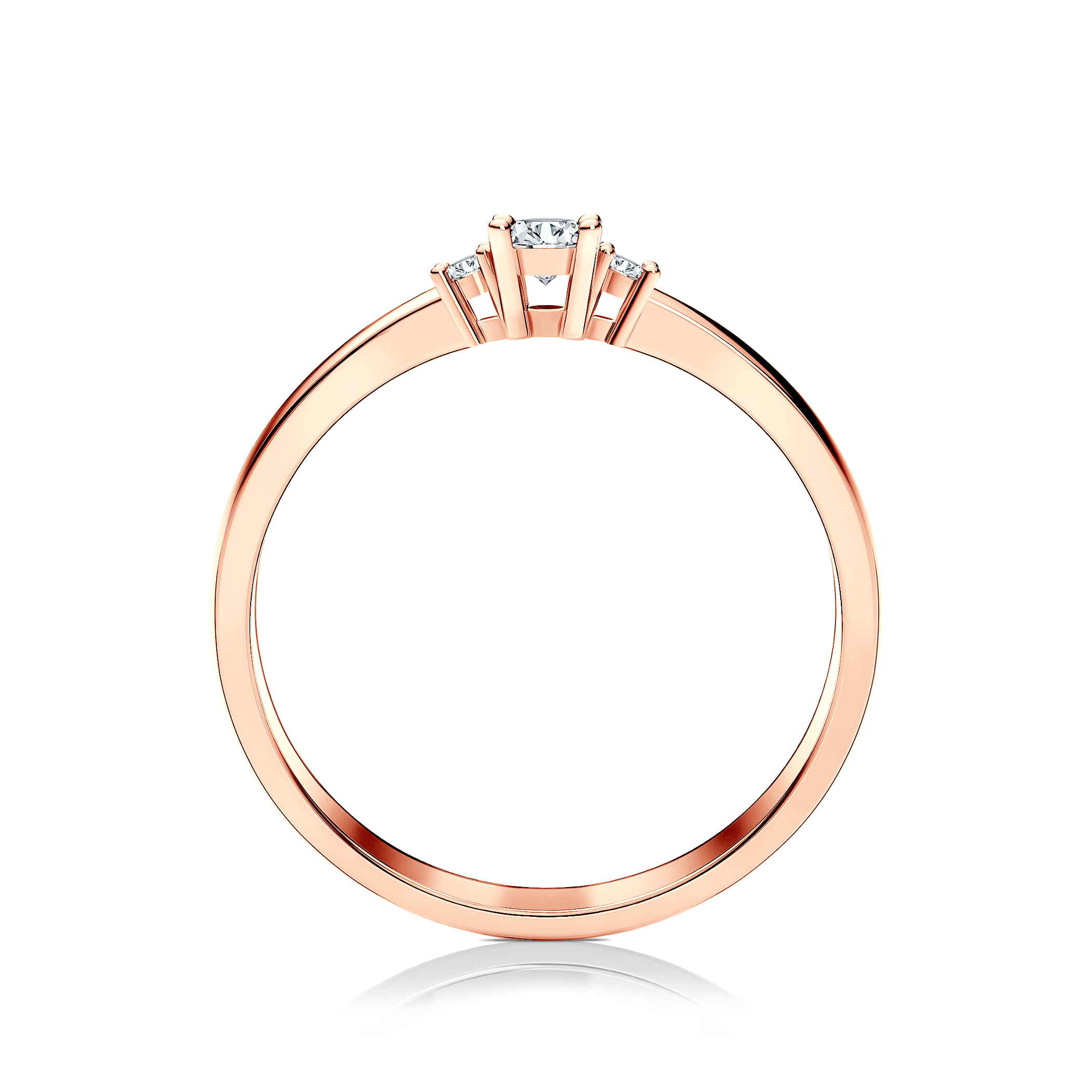 Pierścionek zaręczynowy SAVICKI: różowe złoto, diament