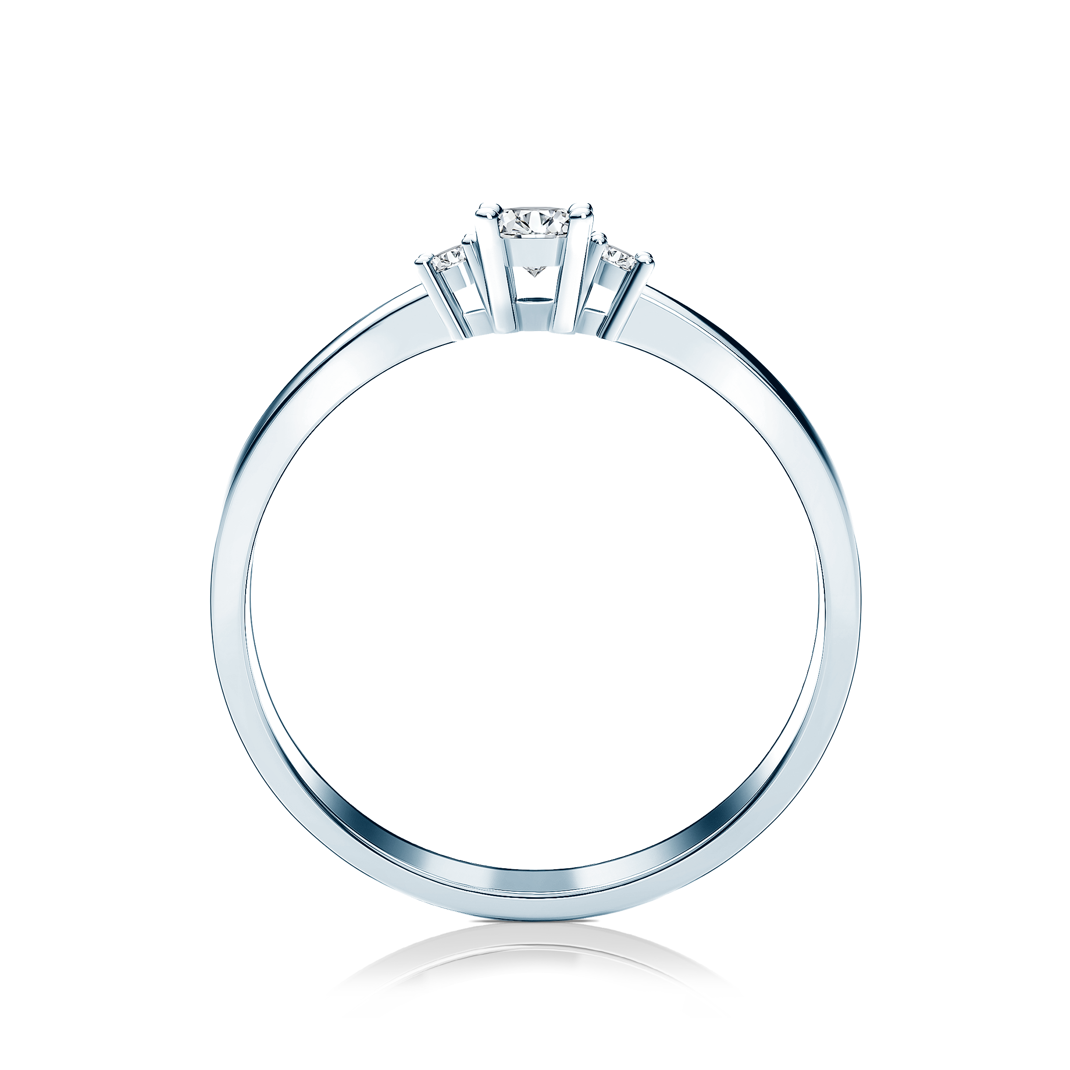 Pierścionek zaręczynowy SAVICKI: białe złoto, diament