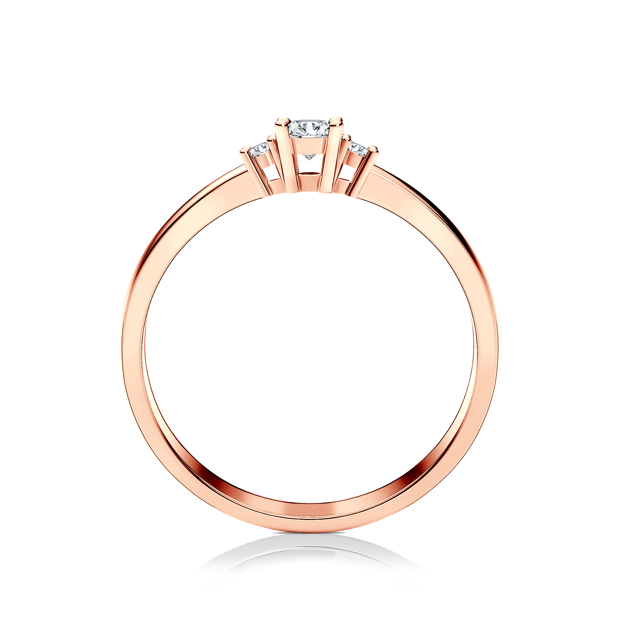 Pierścionek zaręczynowy SAVICKI: różowe złoto, diament