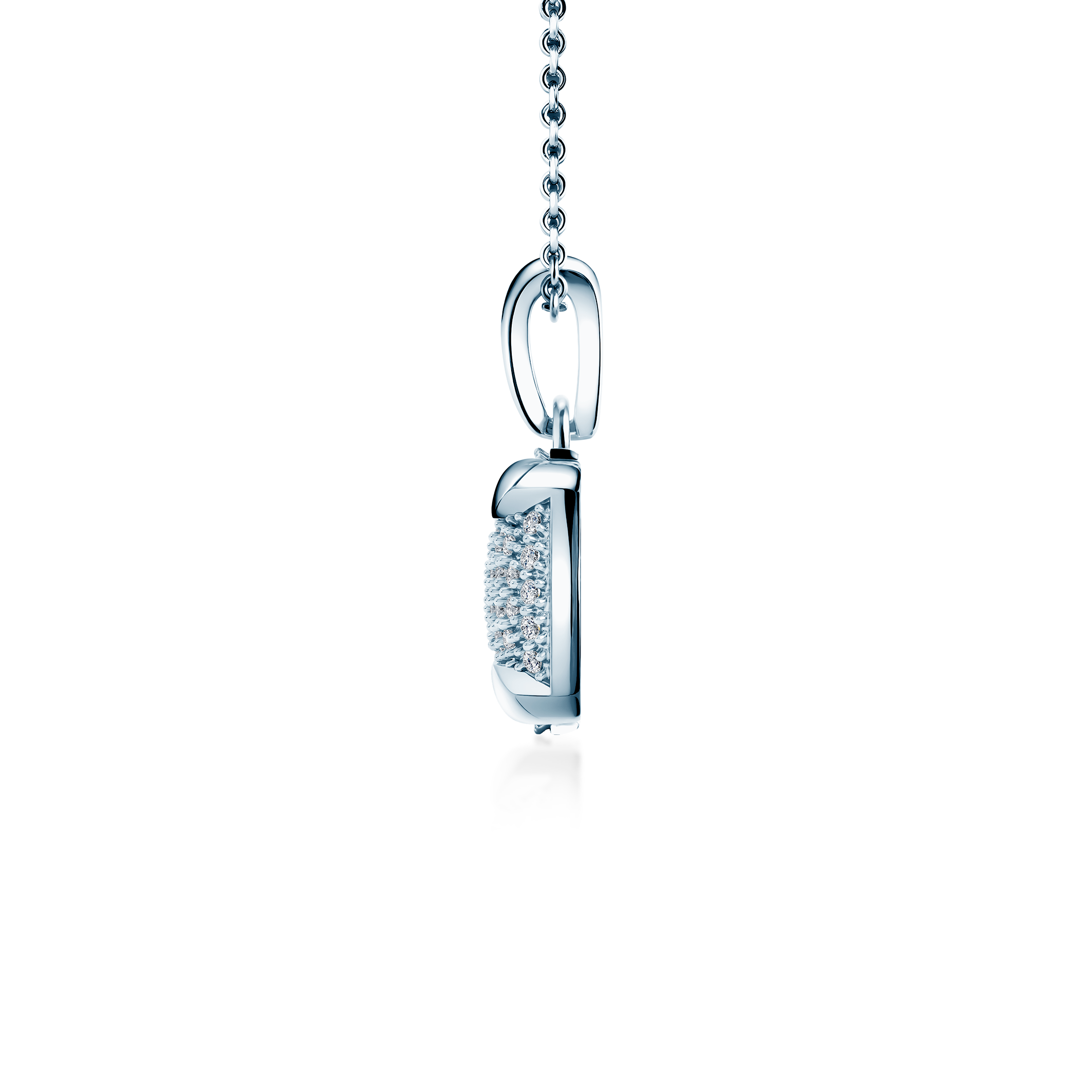 Zawieszka Rituelle z białego złota 585 z białymi diamentami  - 4