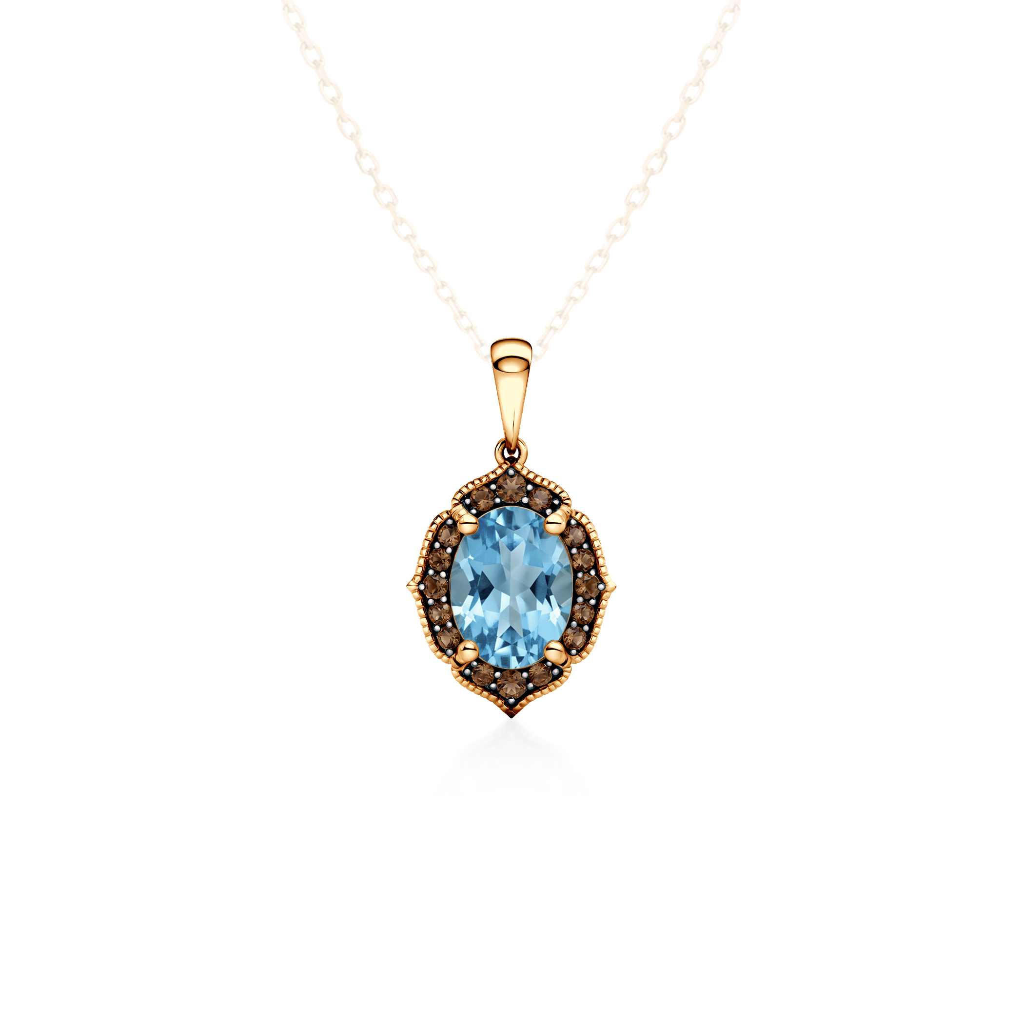 Zawieszka Savicki: czarno-żółte złoto, topaz, diamenty
