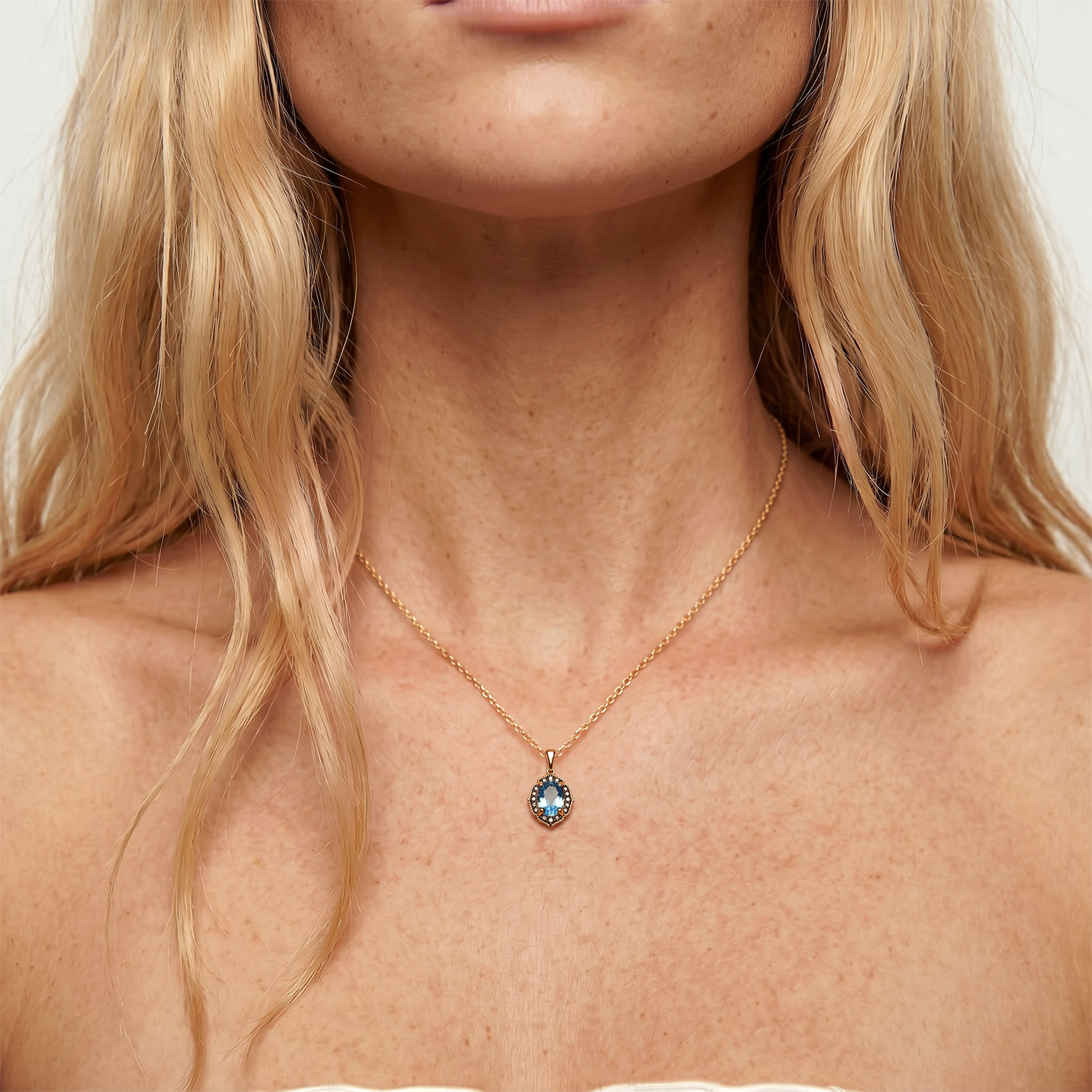 Zawieszka Savicki: czarno-żółte złoto, topaz, diamenty - 3