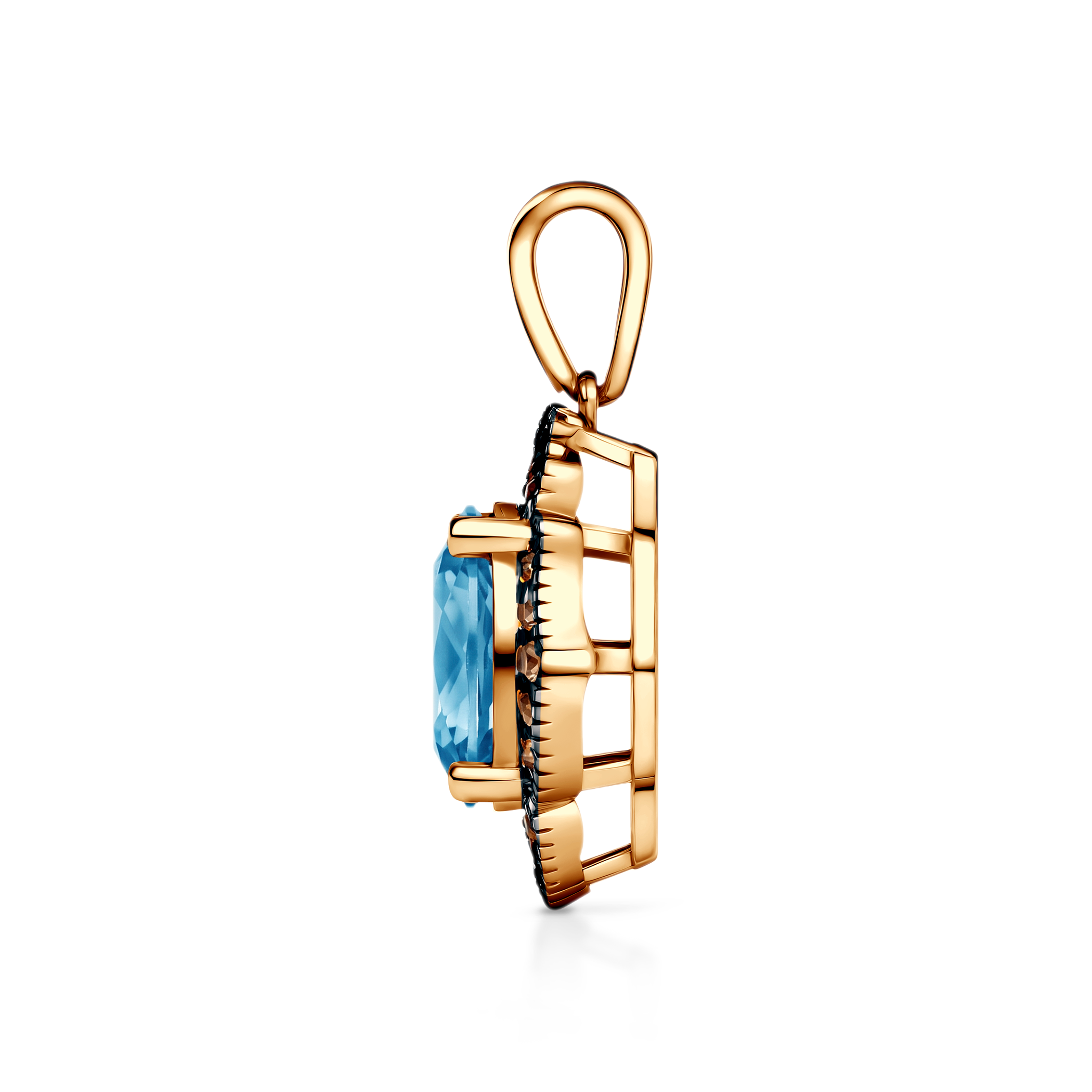 Zawieszka Savicki: czarno-żółte złoto, topaz, diamenty - 4