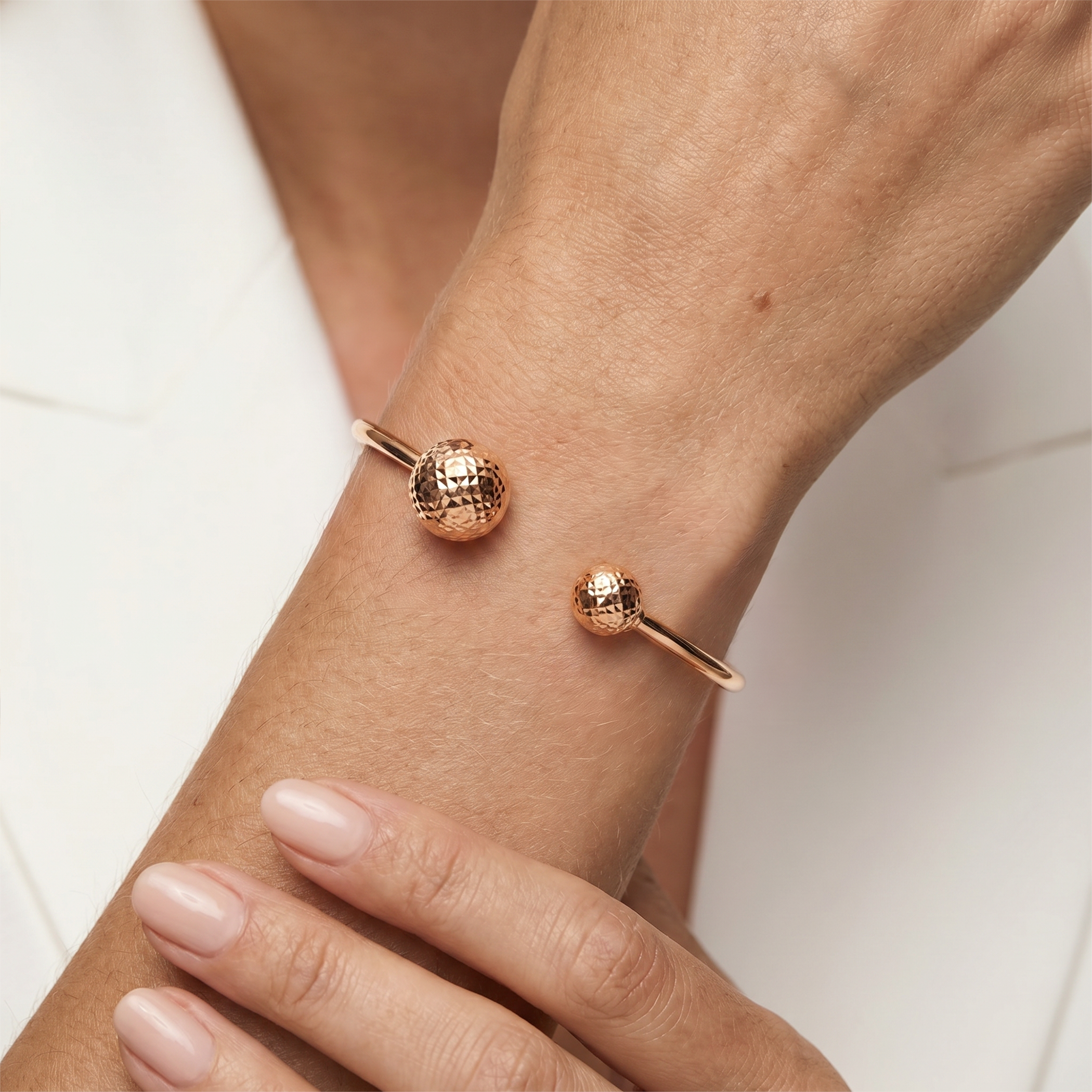 Bangle bracelet beads gold 585 - 3