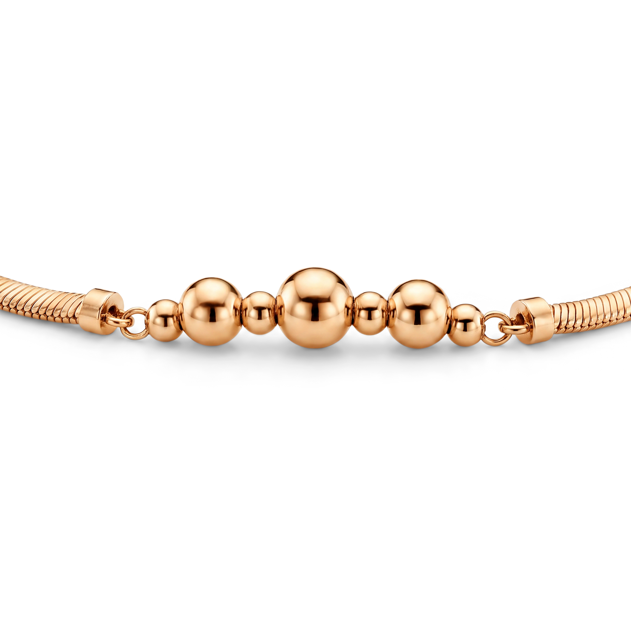 Bead bracelet gold 585 19cm - 4