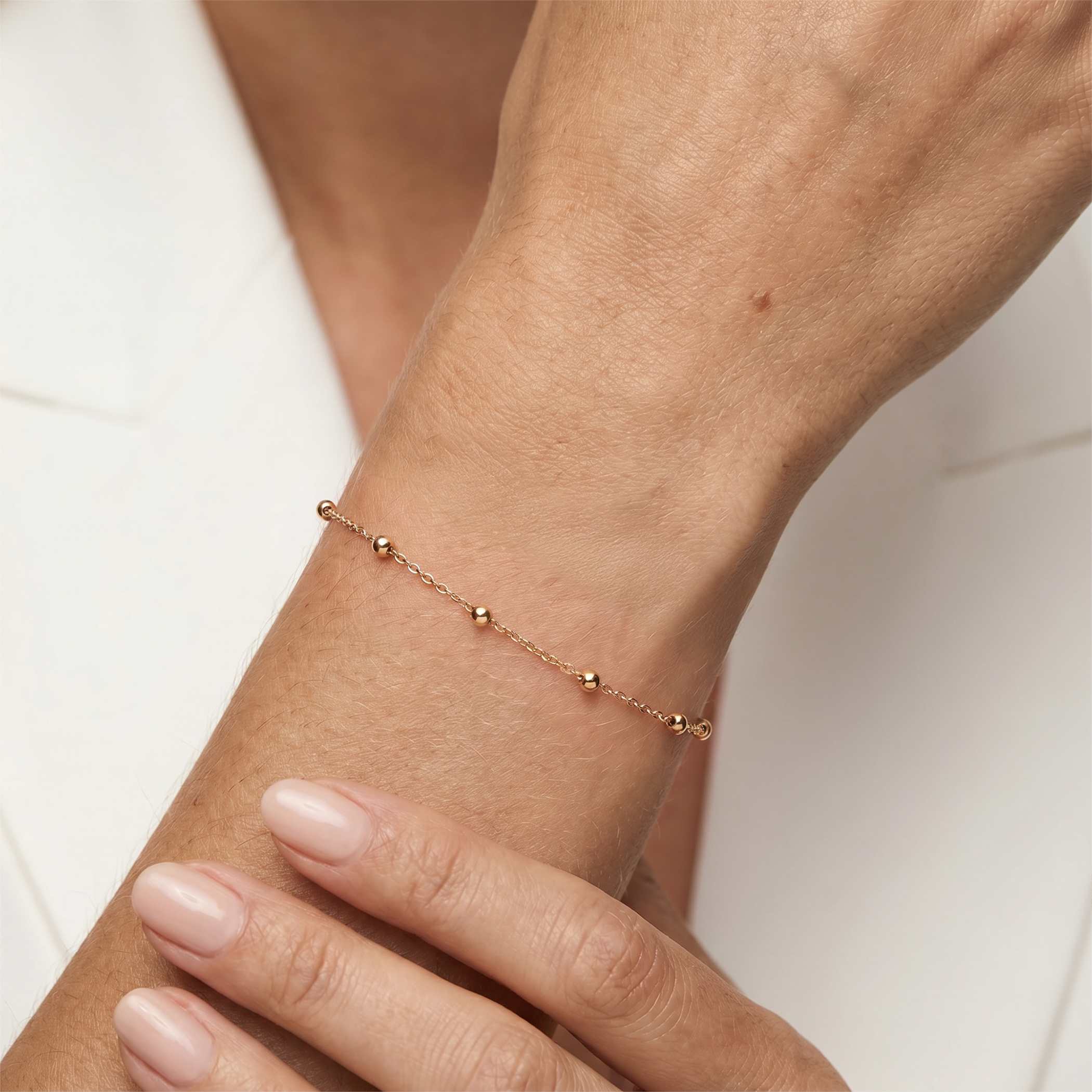 Celebrity bead bracelet gold 585 19cm - 3