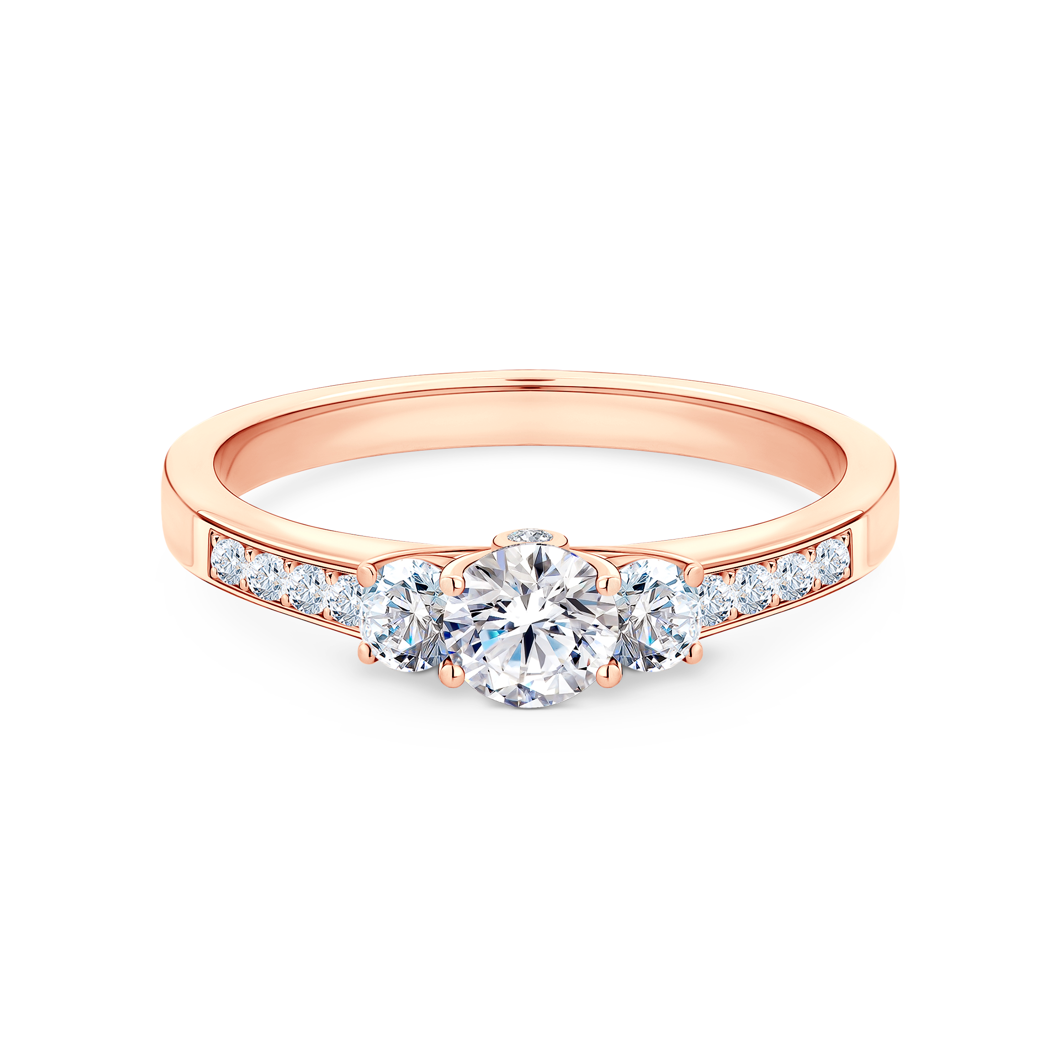 Zásnubný prsteň Dream: ružové zlato, diamant