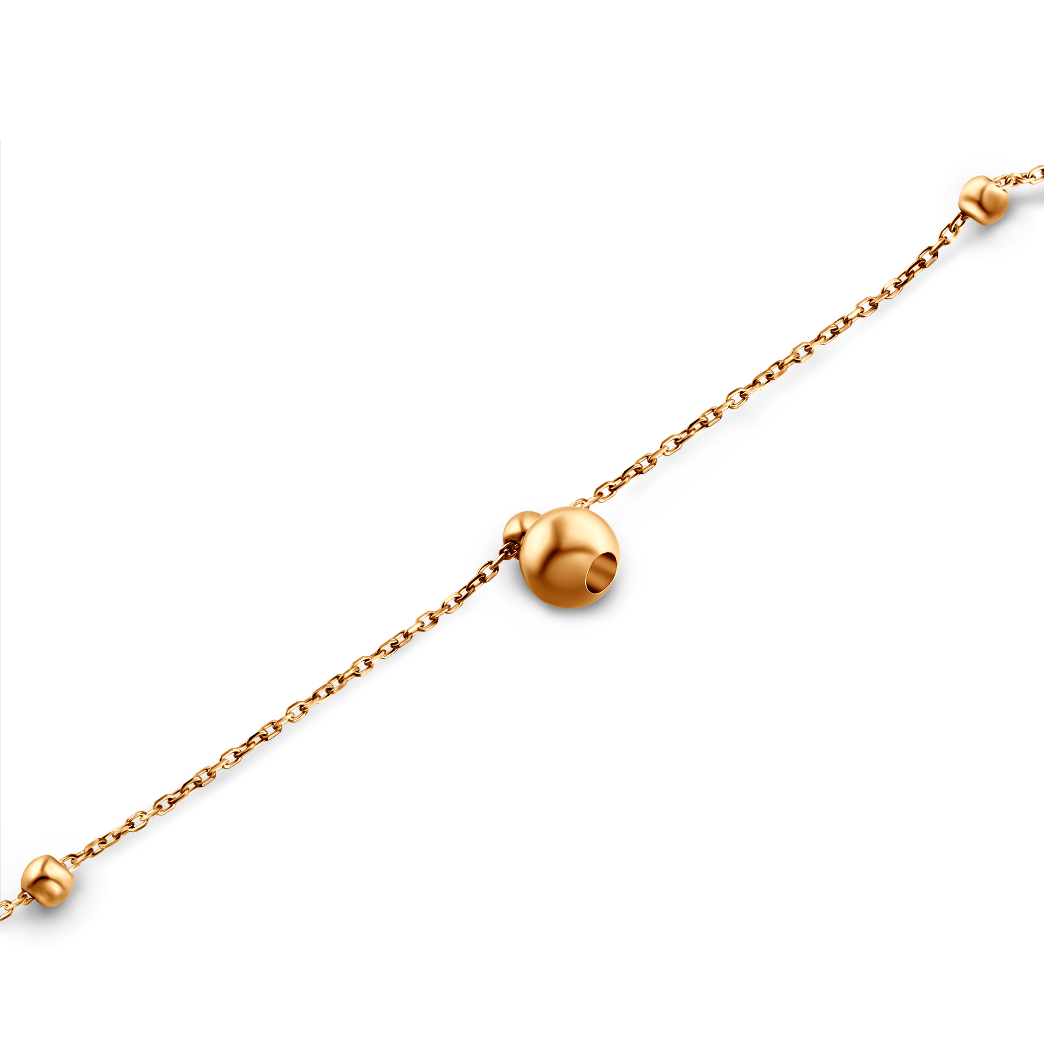 Savicki bead necklace: gold 45cm - 4
